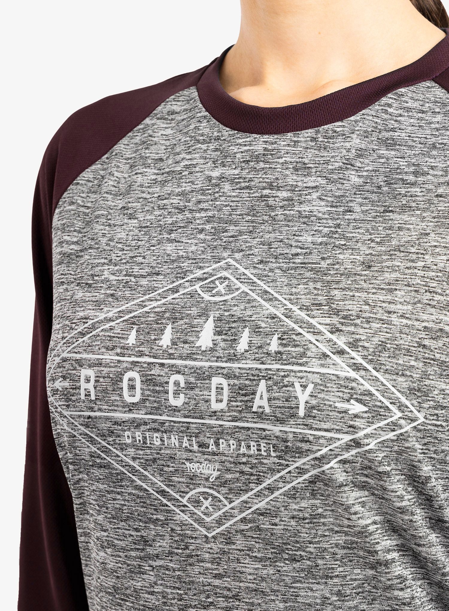 Жіноча велокофта Rocday Line - melange/burgundy