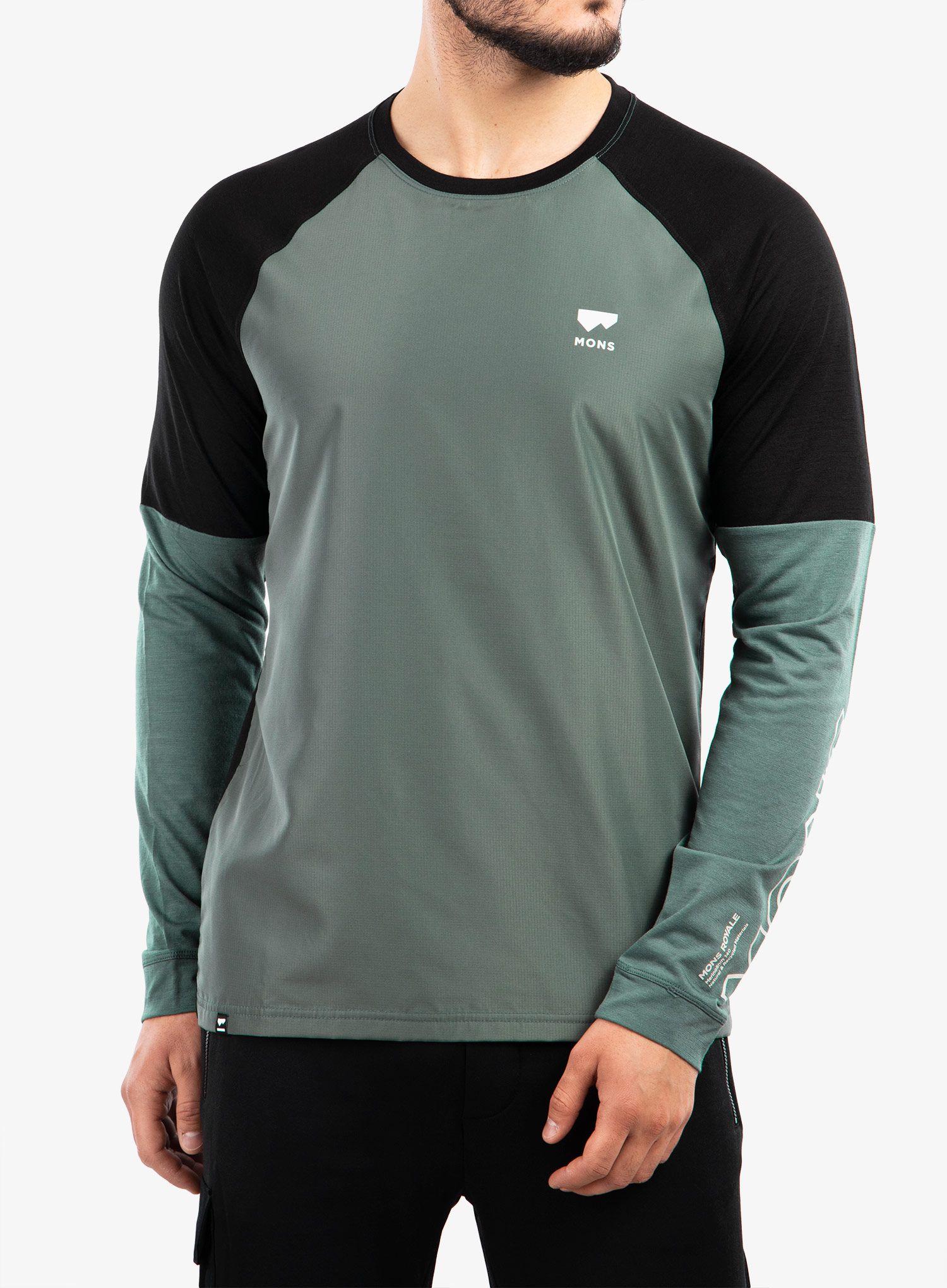 Велокофта Mons Royale Tarn Merino Shift Wind Jersey - burnt sage/black