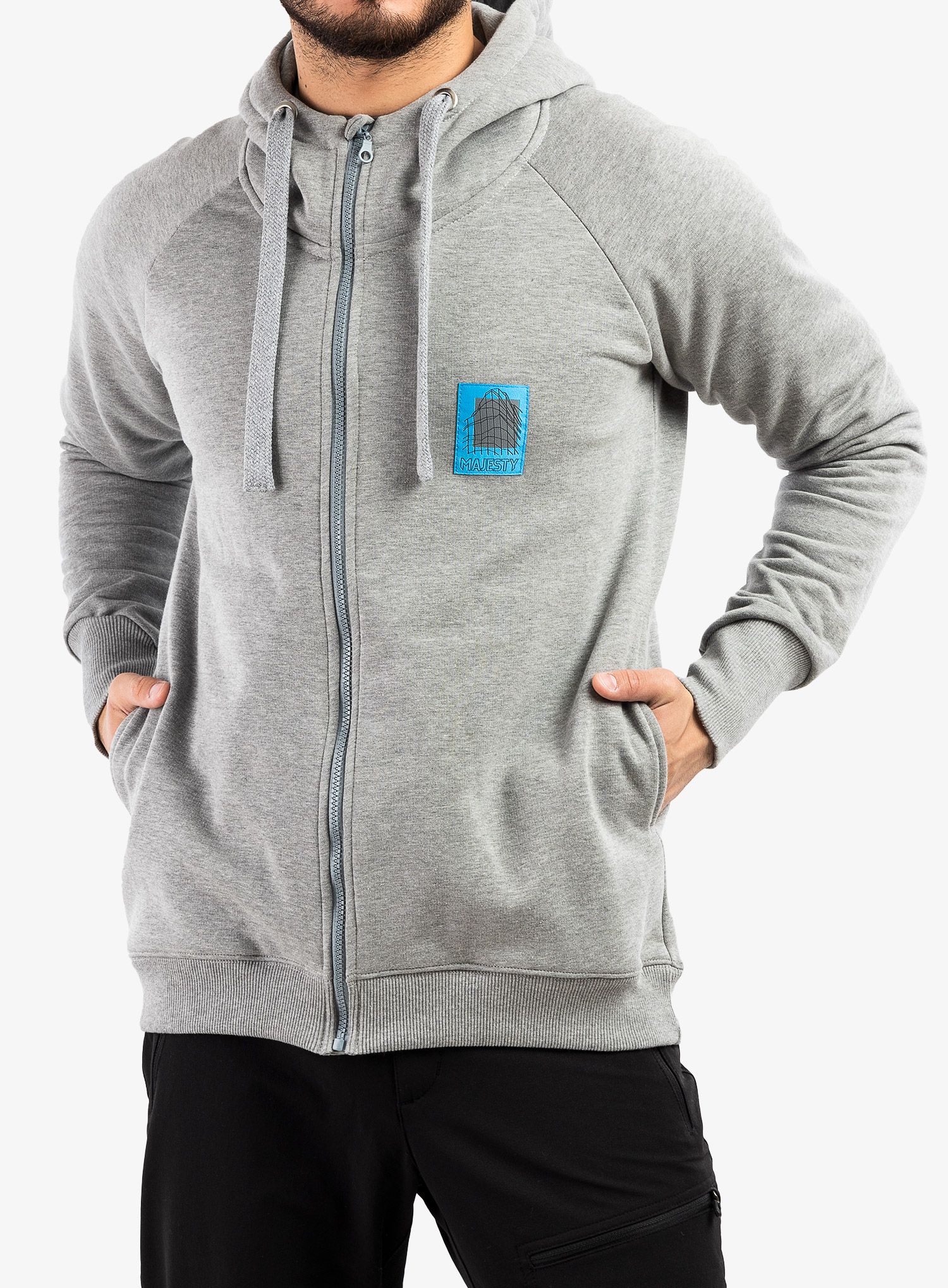 Кофта на замку Majesty Super Zipped Hoodie - grey