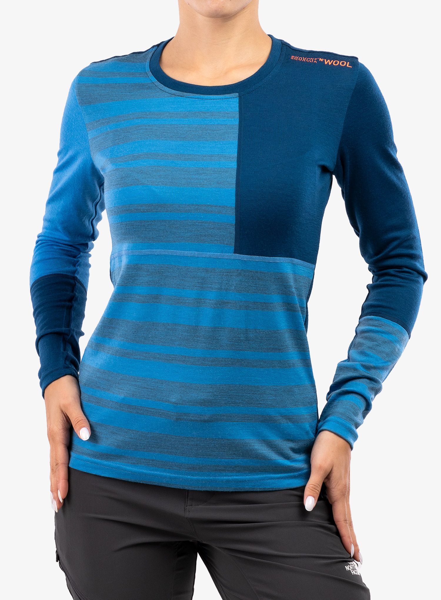 Термокофта жіноча Ortovox 185 Rock'N'Wool Long Sleeve - sky blue