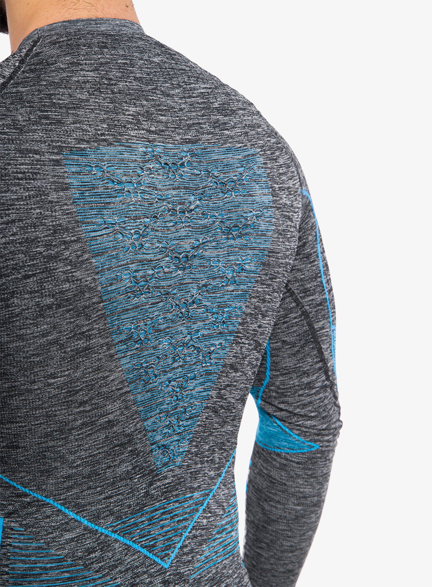 Термокофта X-Bionic Energy Accumulator 4.0 Shirt - dark grey melange/blue