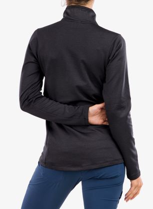 Кофта флісова жіноча Patagonia R1 Daily Zip Neck - ink black/black x-dye