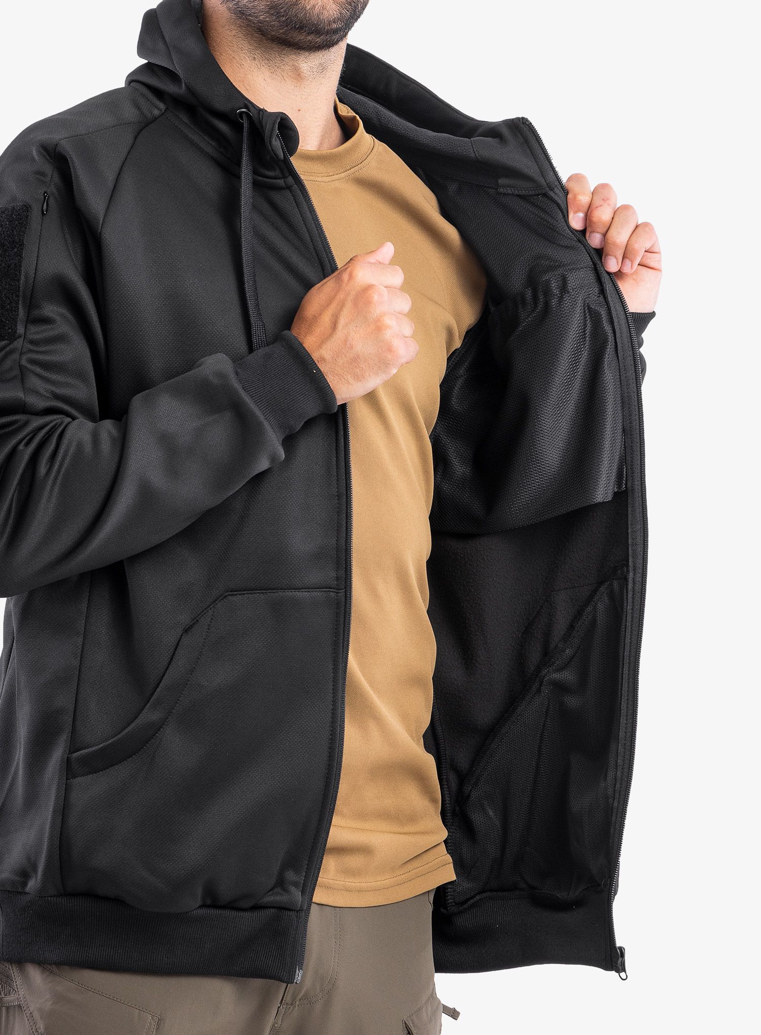 Кофта з каптуром Helikon-Tex Urban Tactical Hoodie Full Zip - black