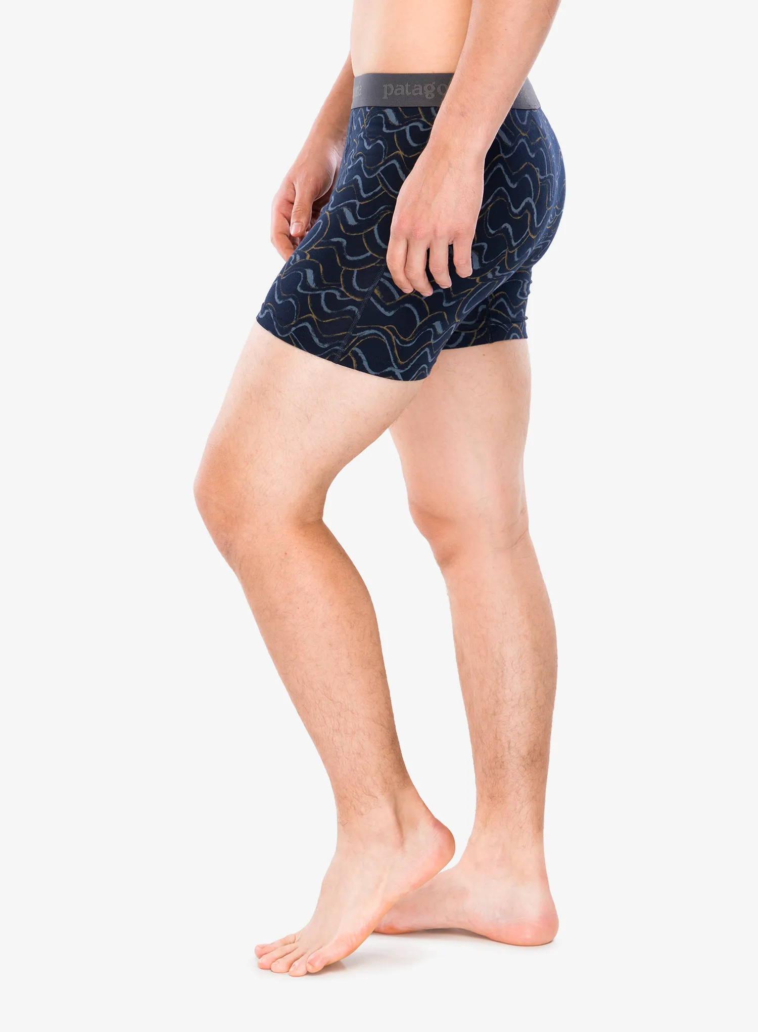 Боксери  Patagonia Essential Boxer Briefs - 3 in - small currents/pitch blue