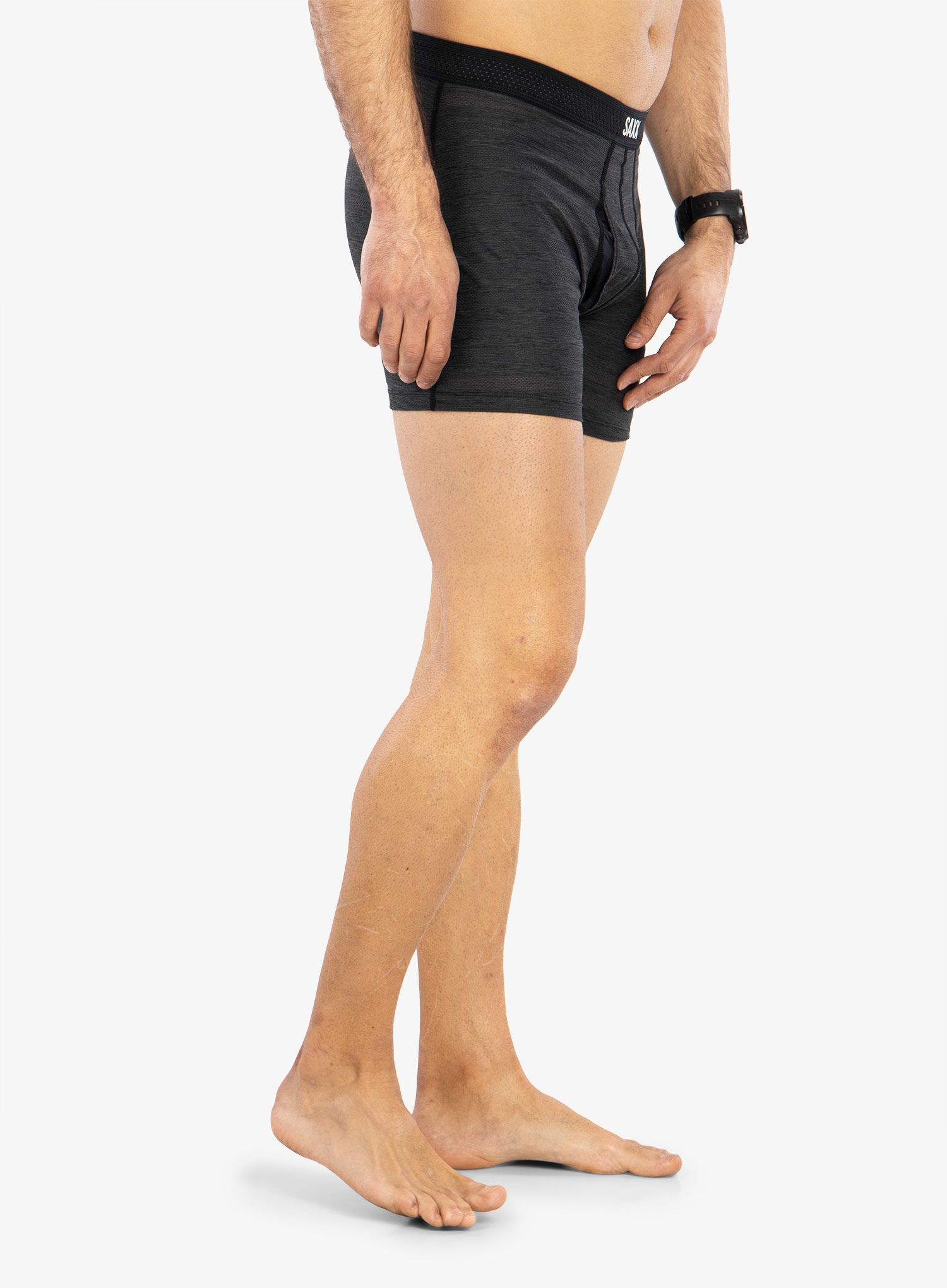 Боксери  Saxx Hot Shot Boxer Brief Fly - black heather