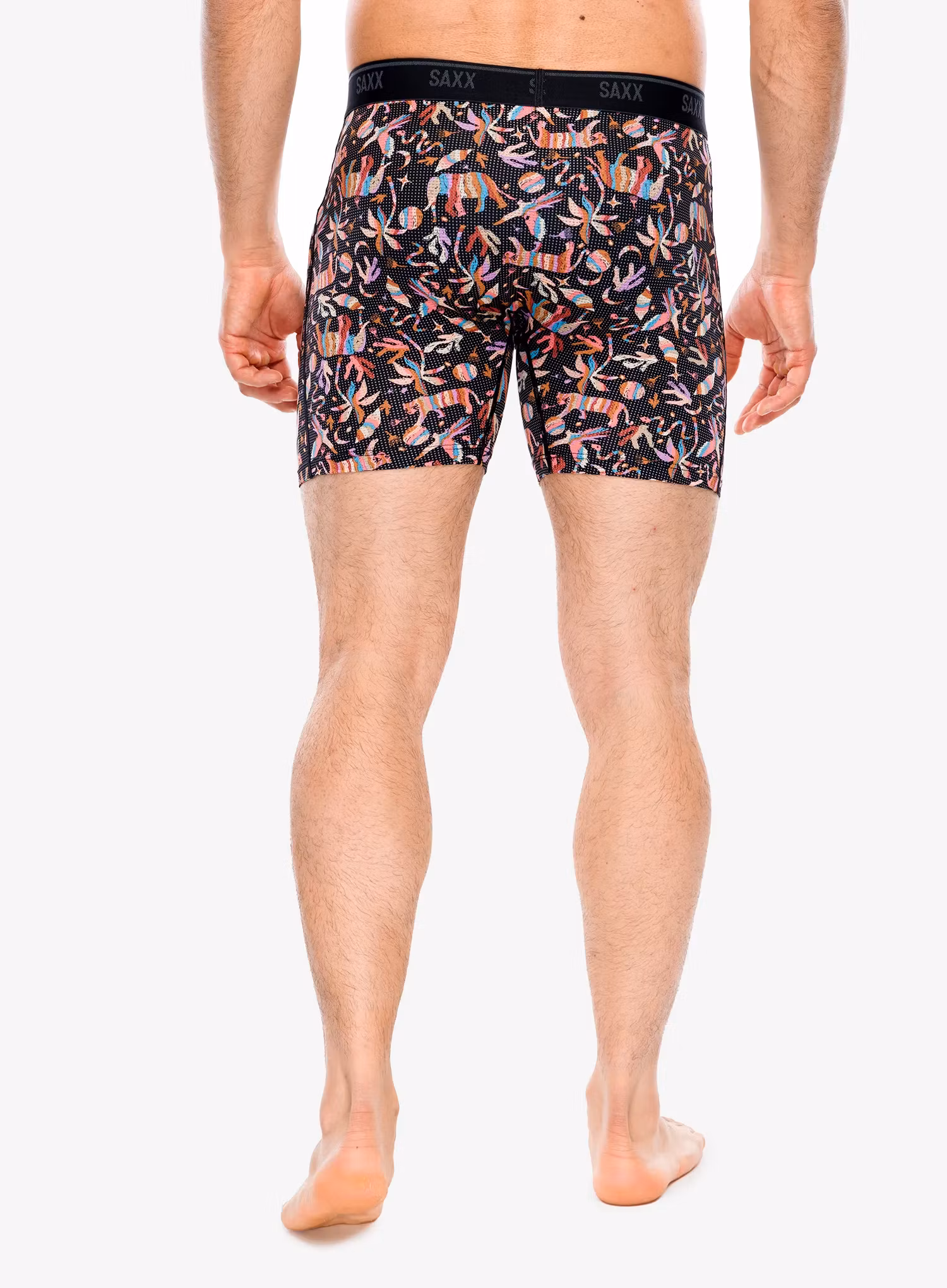 Боксери  Saxx Quest Quick-Dry Mesh Boxer Brief Fly - adobe zoo/black