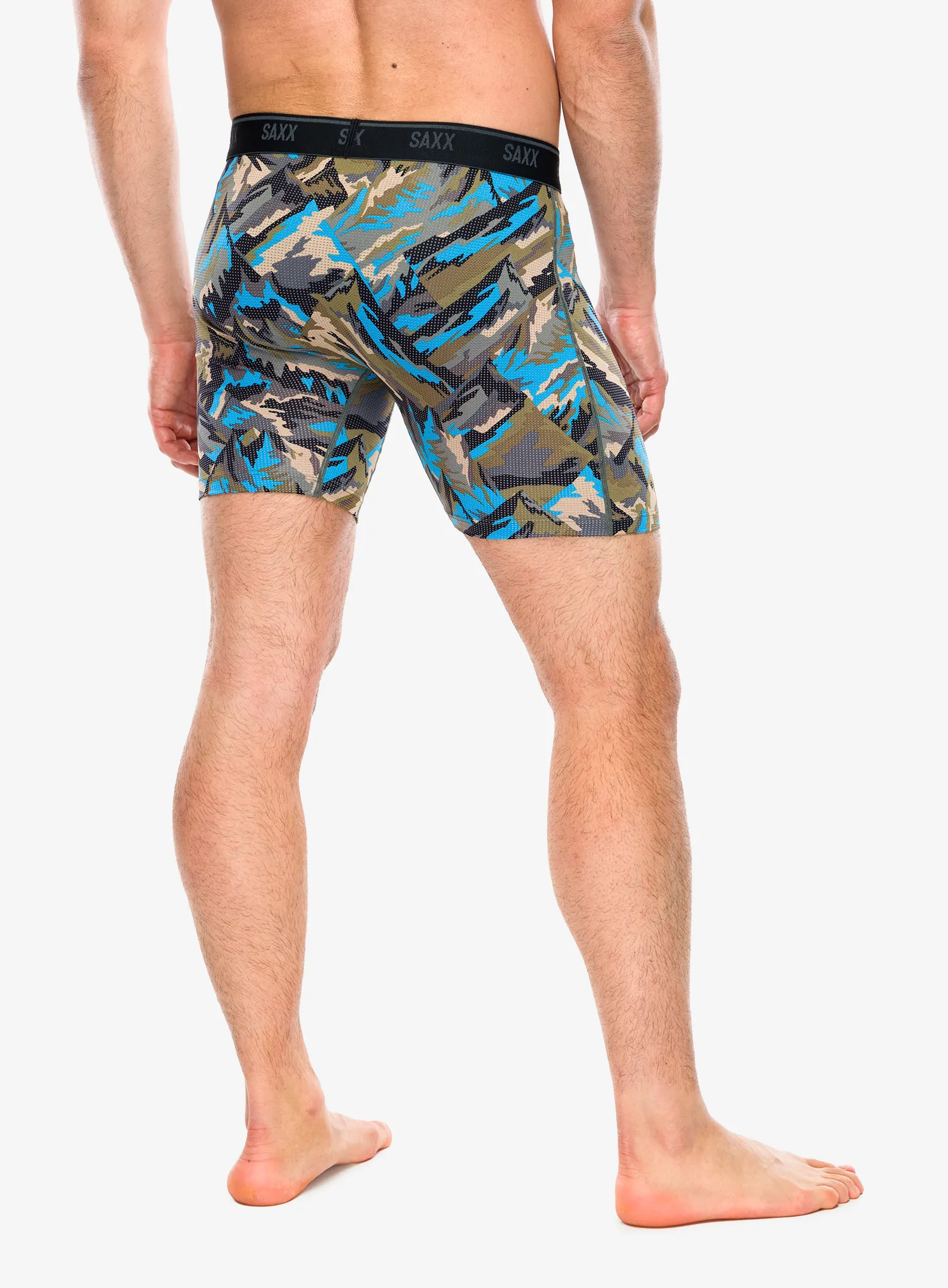 Боксери  Saxx Quest Quick-Dry Mesh Boxer Brief Fly - prism peaks/cargo grey