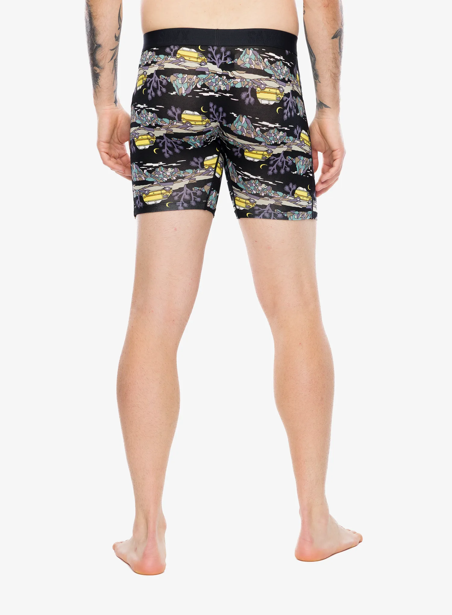 Боксери  Saxx Vibe Xtra Soft Comfort Boxer Brief Fly - escape to joshua/black