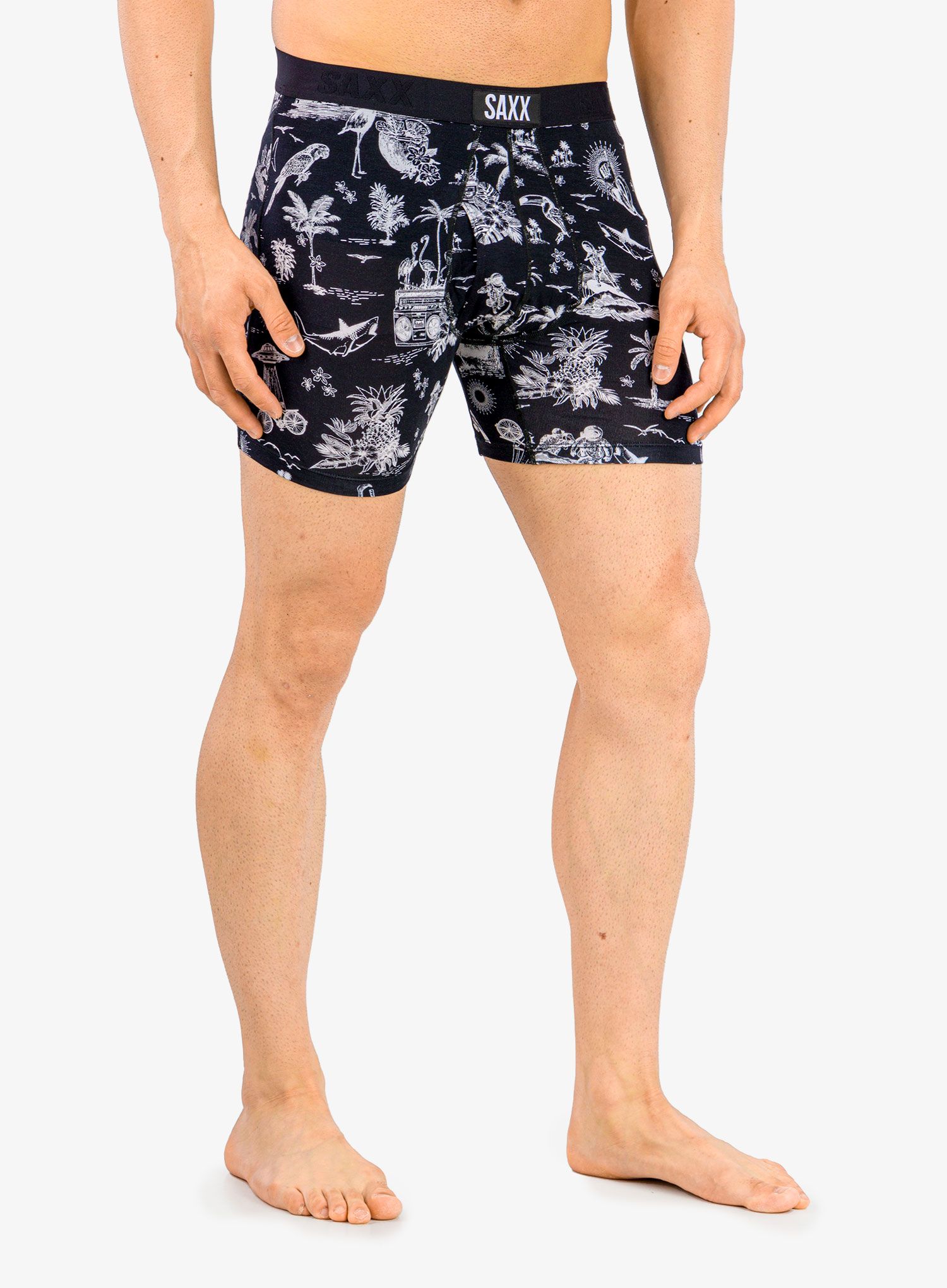 Боксери  Saxx Ultra Boxer Brief Fly - black astro surf and turf