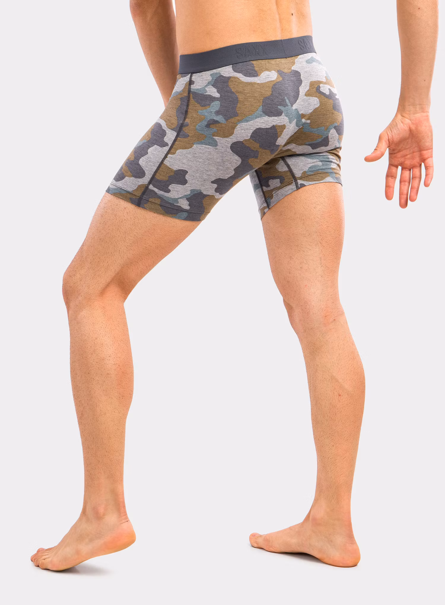 Боксери  SAXX Vibe Boxer Modern Fit - grey supersize camo