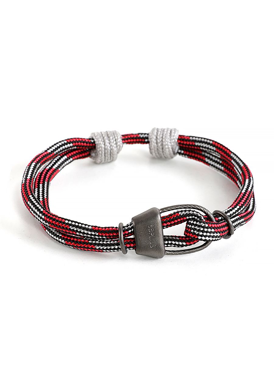 Браслет 8B+ Pescatore - red/silver pattern