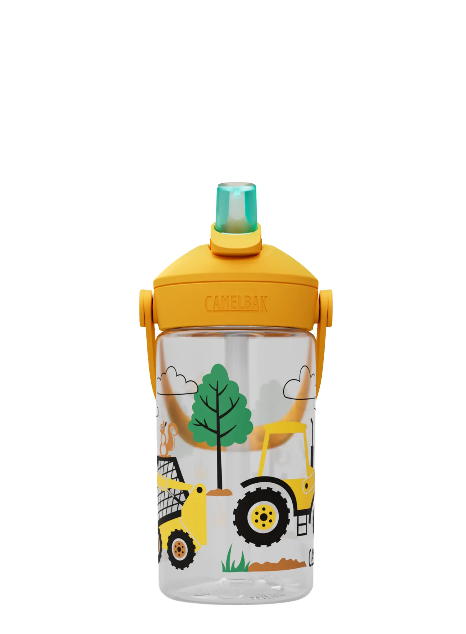 Пляшка для води для дітей CamelBak Thrive Flip Straw Kids 400ml - tractors and trees