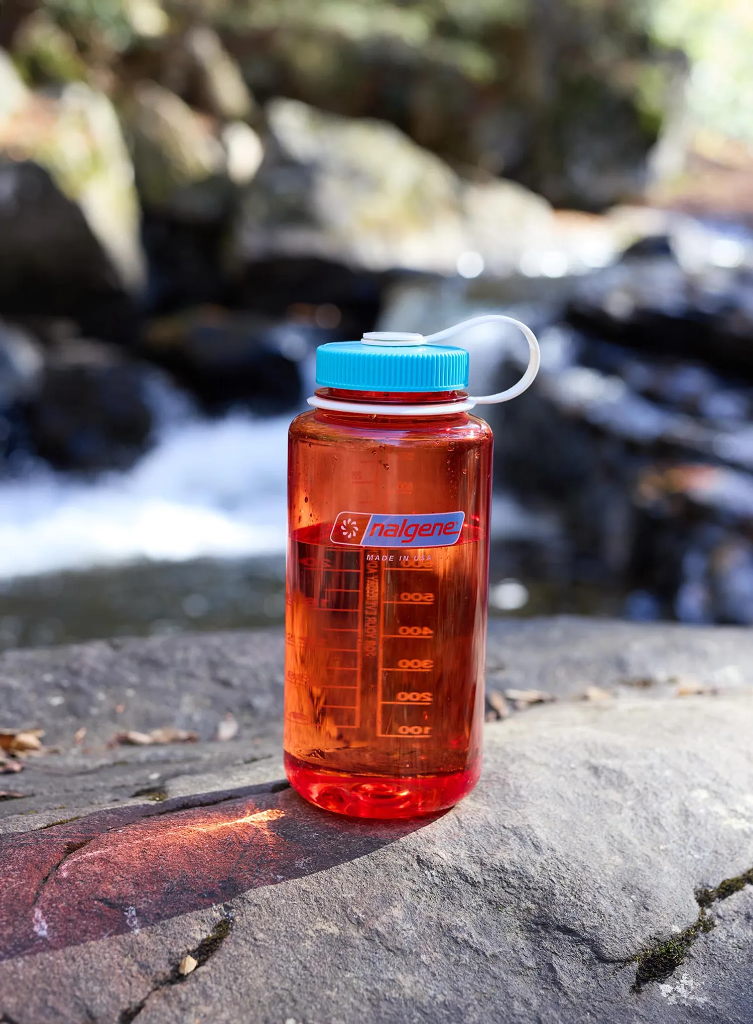 Пляшка туристична Nalgene 32 oz Wide Mouth Thrill and Motion (946 ml) - flame with blue atoll