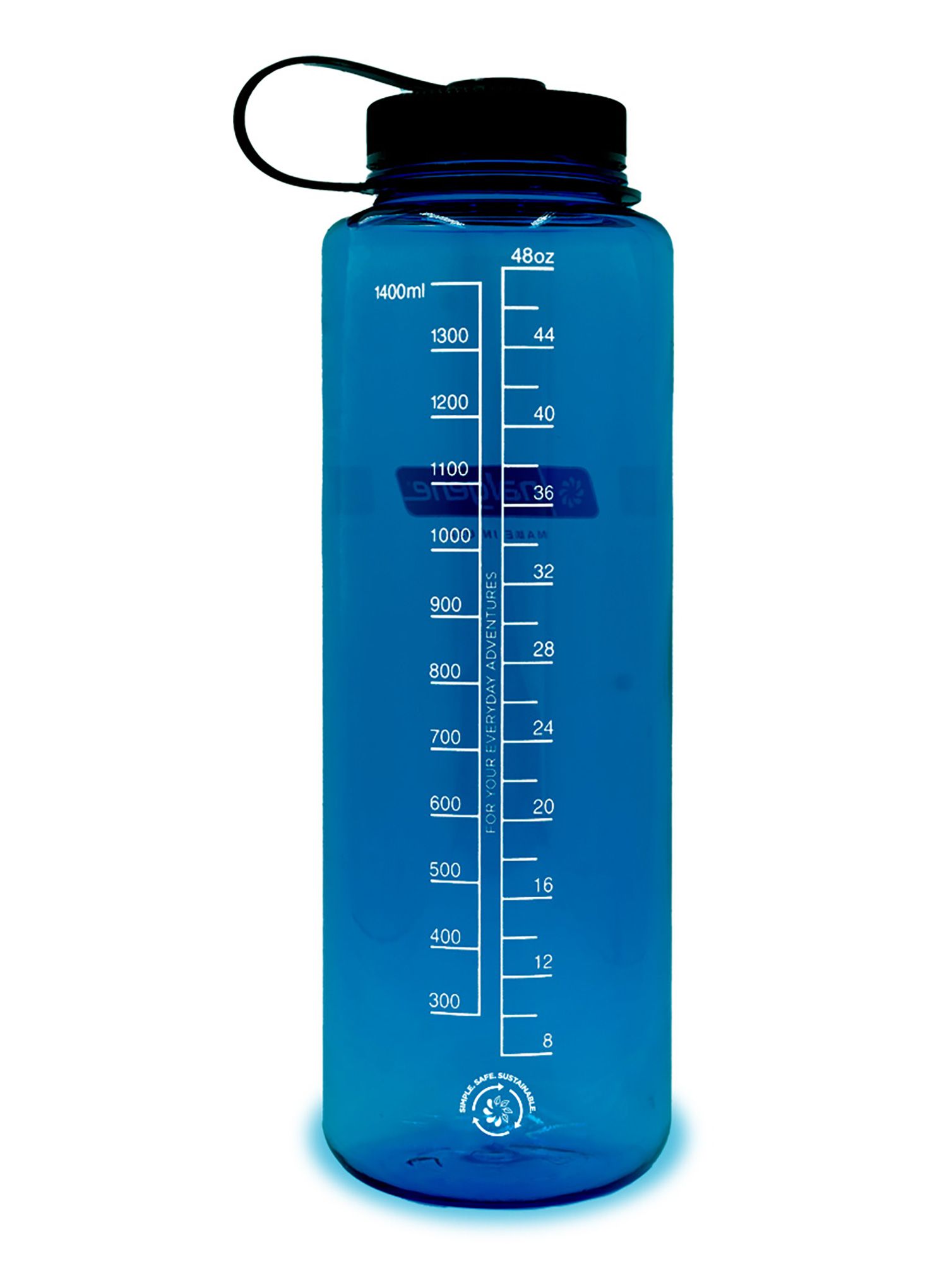 Пляшка туристична Nalgene Silo Sustain Wide Mouth 48 oz (1420 ml) - blue/black