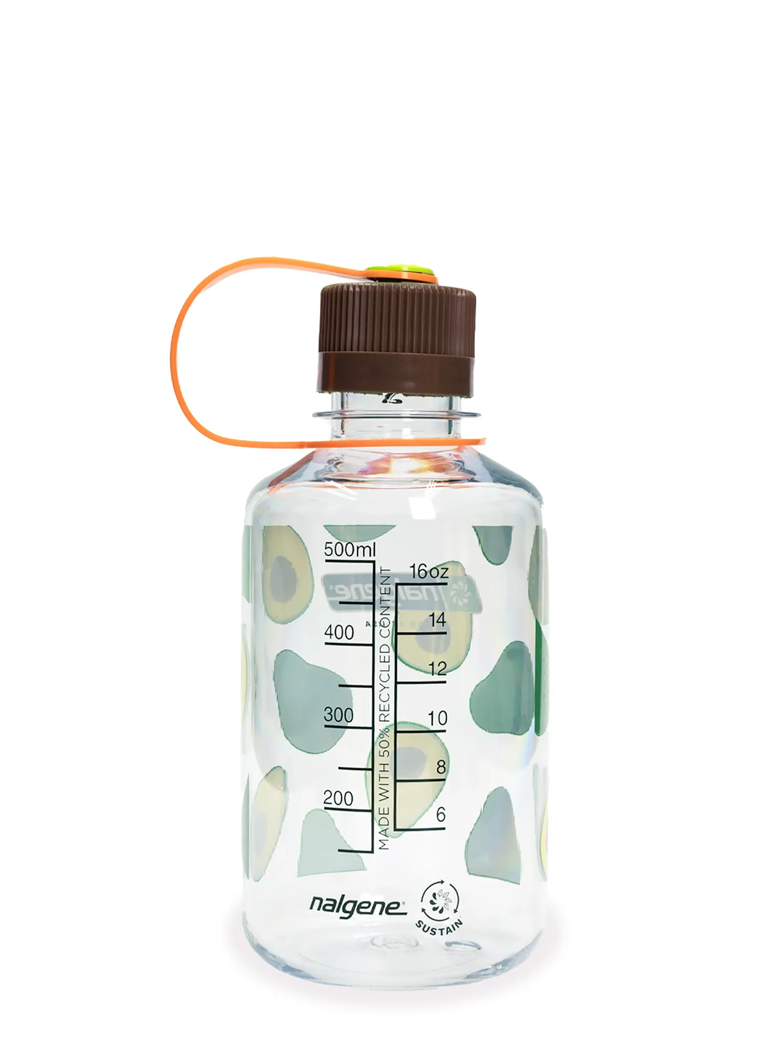 Пляшка туристична Nalgene Sustain Narrow Mouth Fruit Print 16 oz (473 ml) - avocados