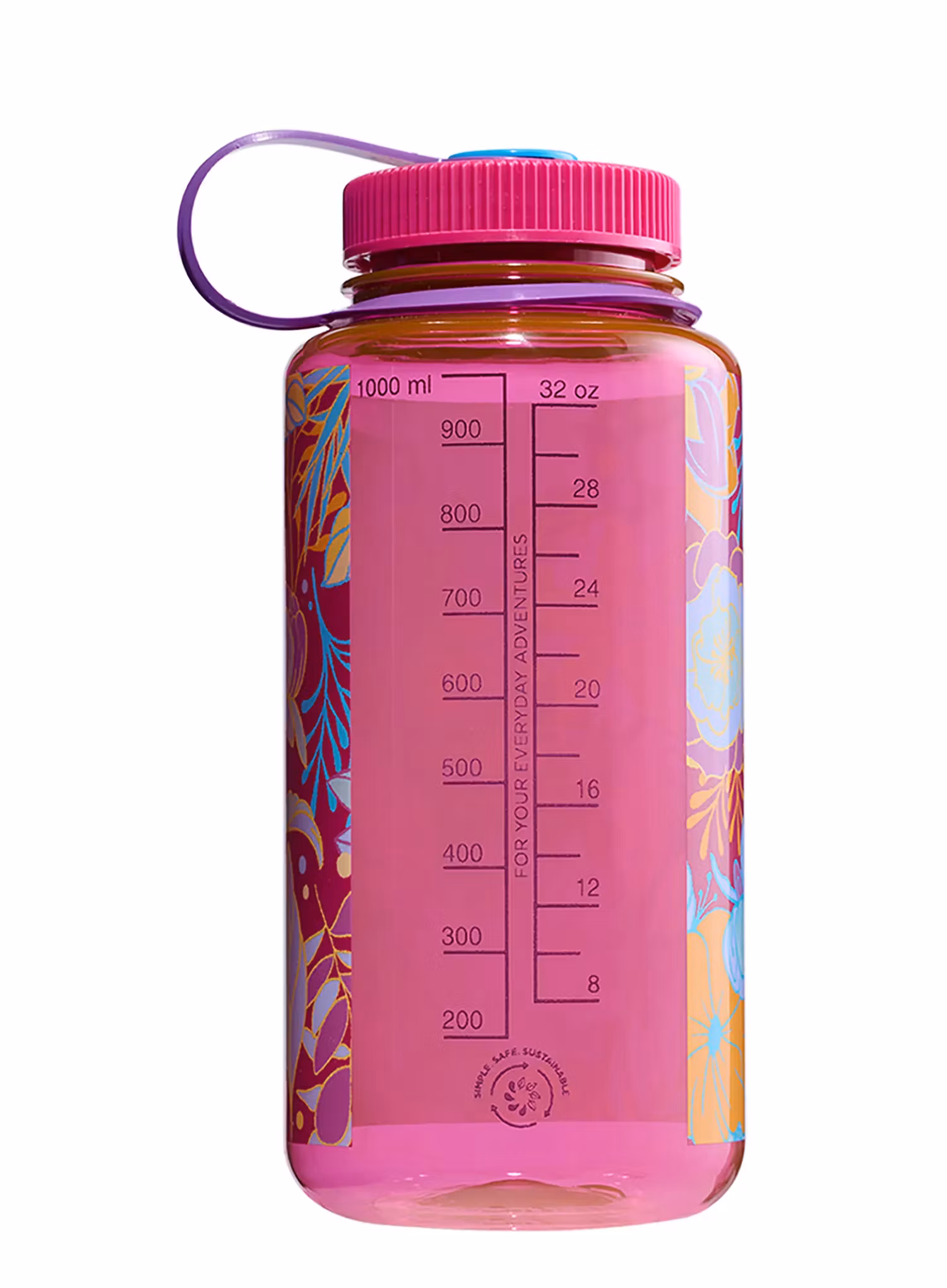 Пляшка туристична Nalgene Sustain Wide Mouth 32 oz (946 ml) - florals