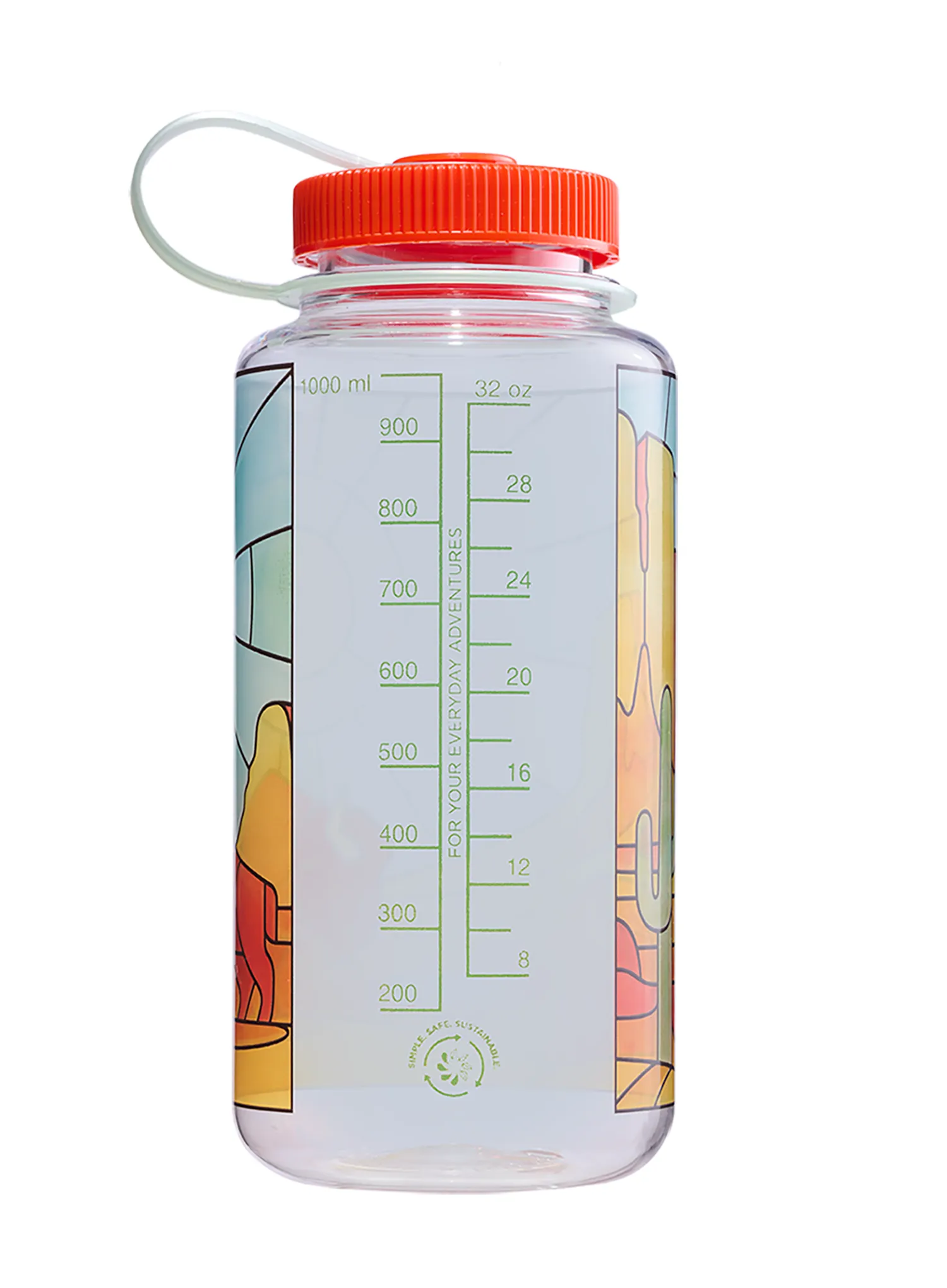 Пляшка туристична Nalgene Wide Mouth 32 oz (946 ml) - clear stained glass desert