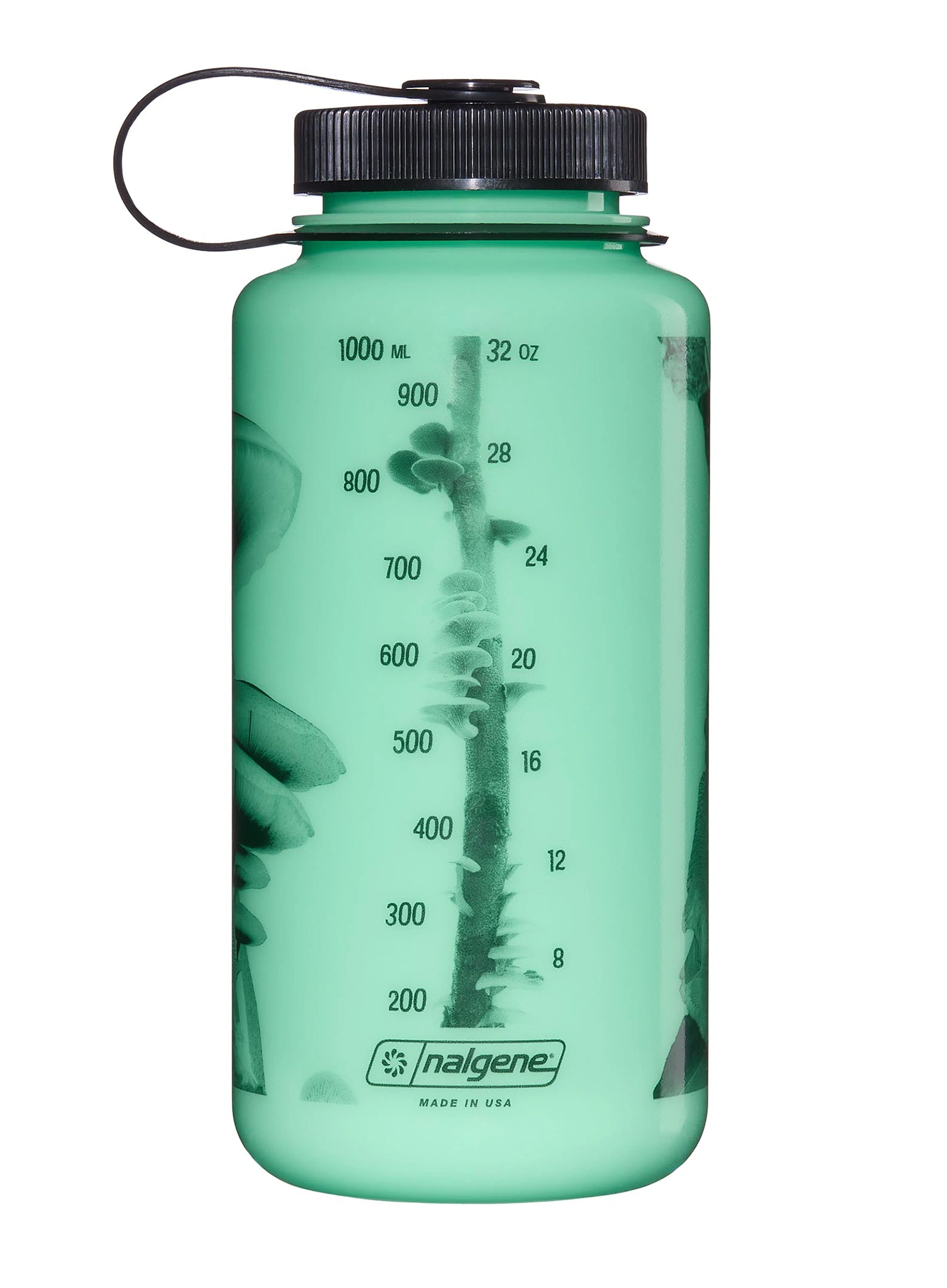 Пляшка туристична Nalgene Wide Mouth 32 oz (946 ml) - w/black mushrooms