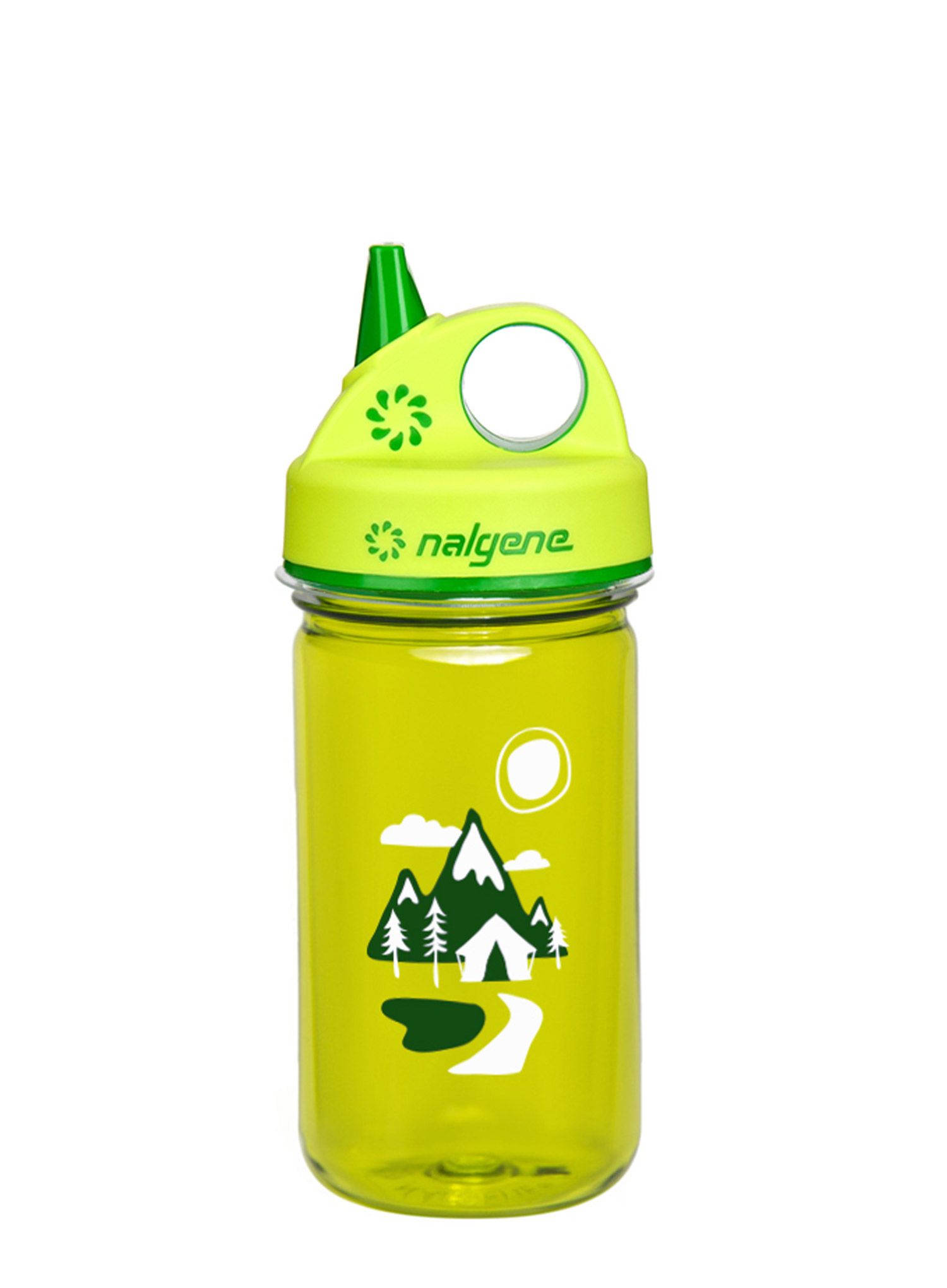 Пляшка туристична Nalgene Grip-n-Gulp 12 oz (350 ml) - green trail