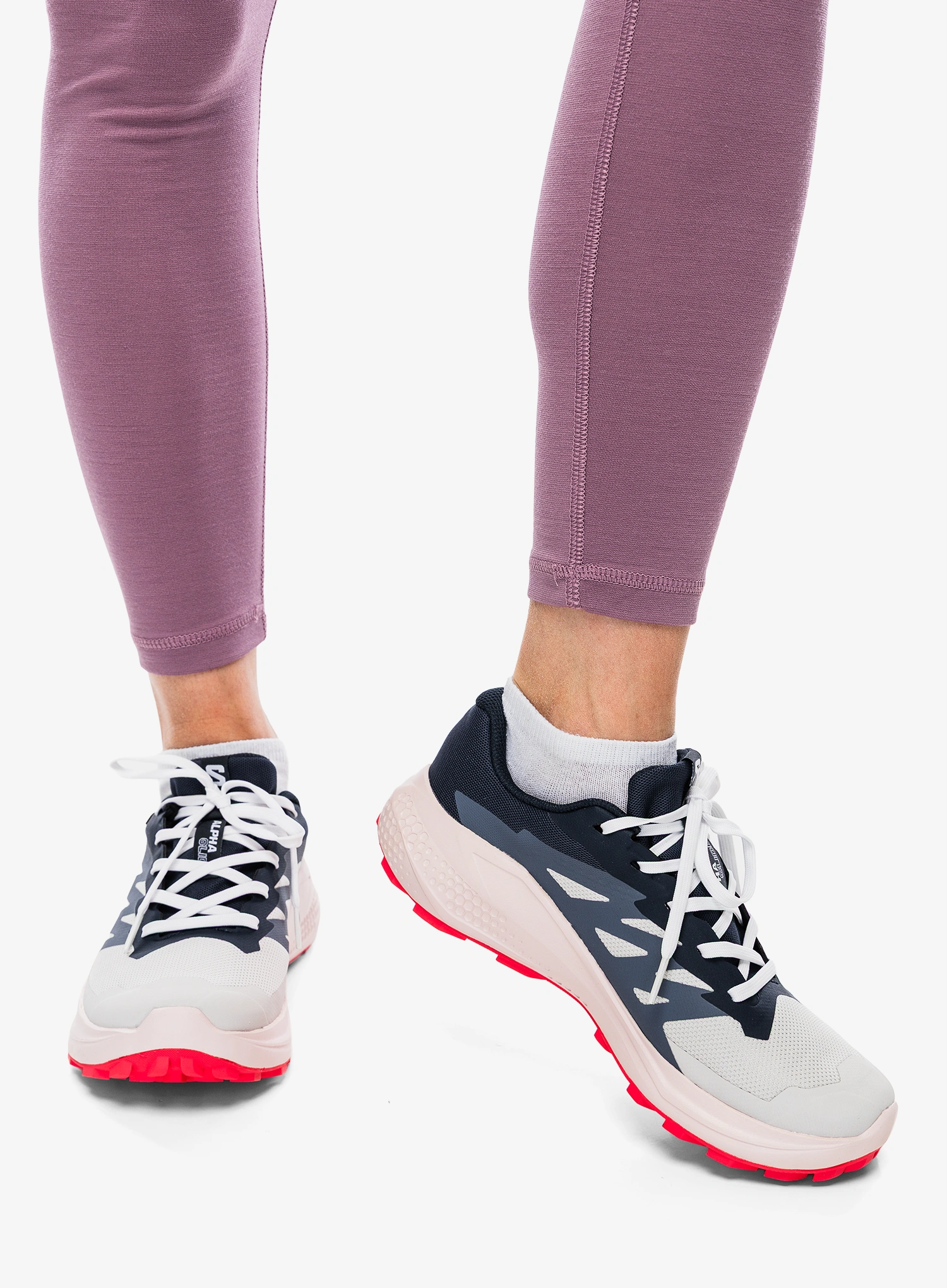 Черевики для трейлу жіночі Salomon Alphaglide GTX - lunar/blue nights/red
