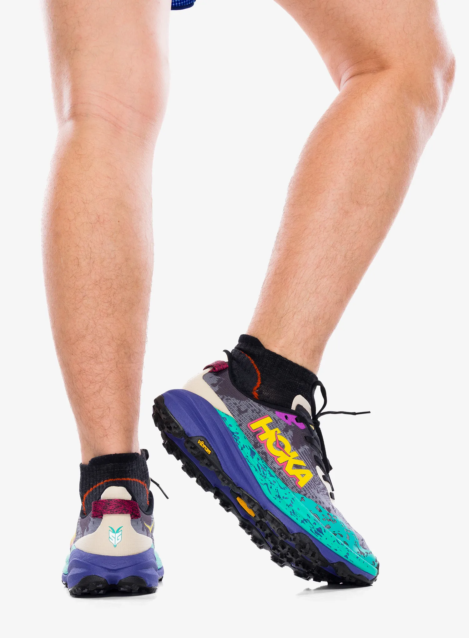 Черевики для трейлу Hoka Speedgoat 6 - oatmeal/mountain iris | 8a.ua