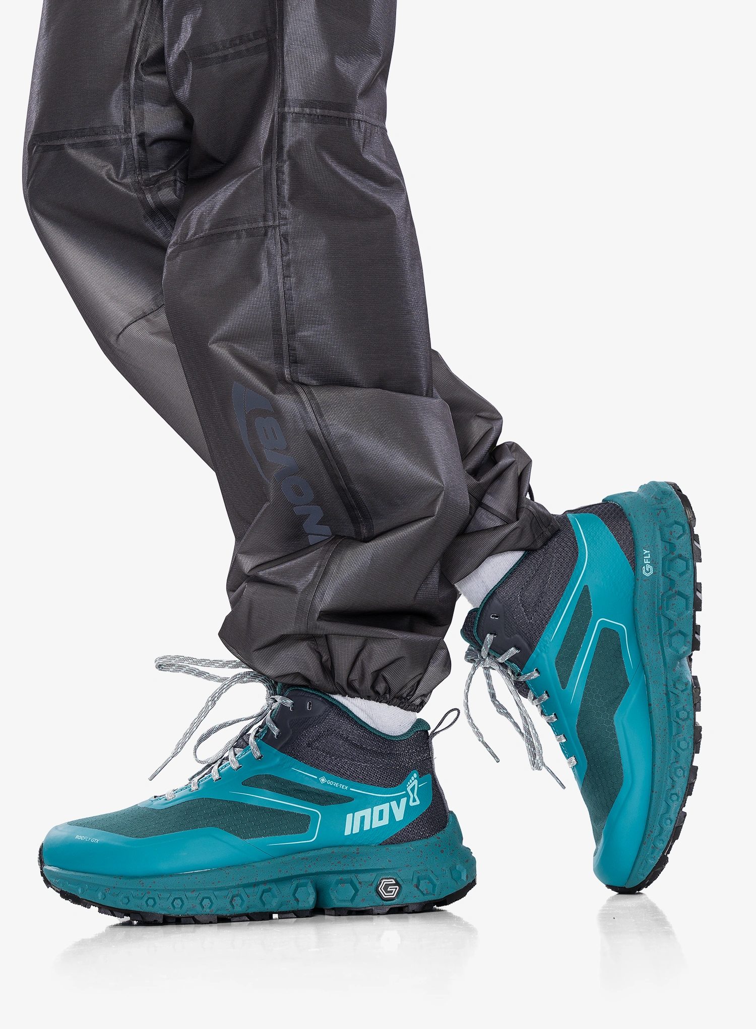Черевики туристичні жіночі Inov-8 RocFly G 390 GTX - pine/teal/slate