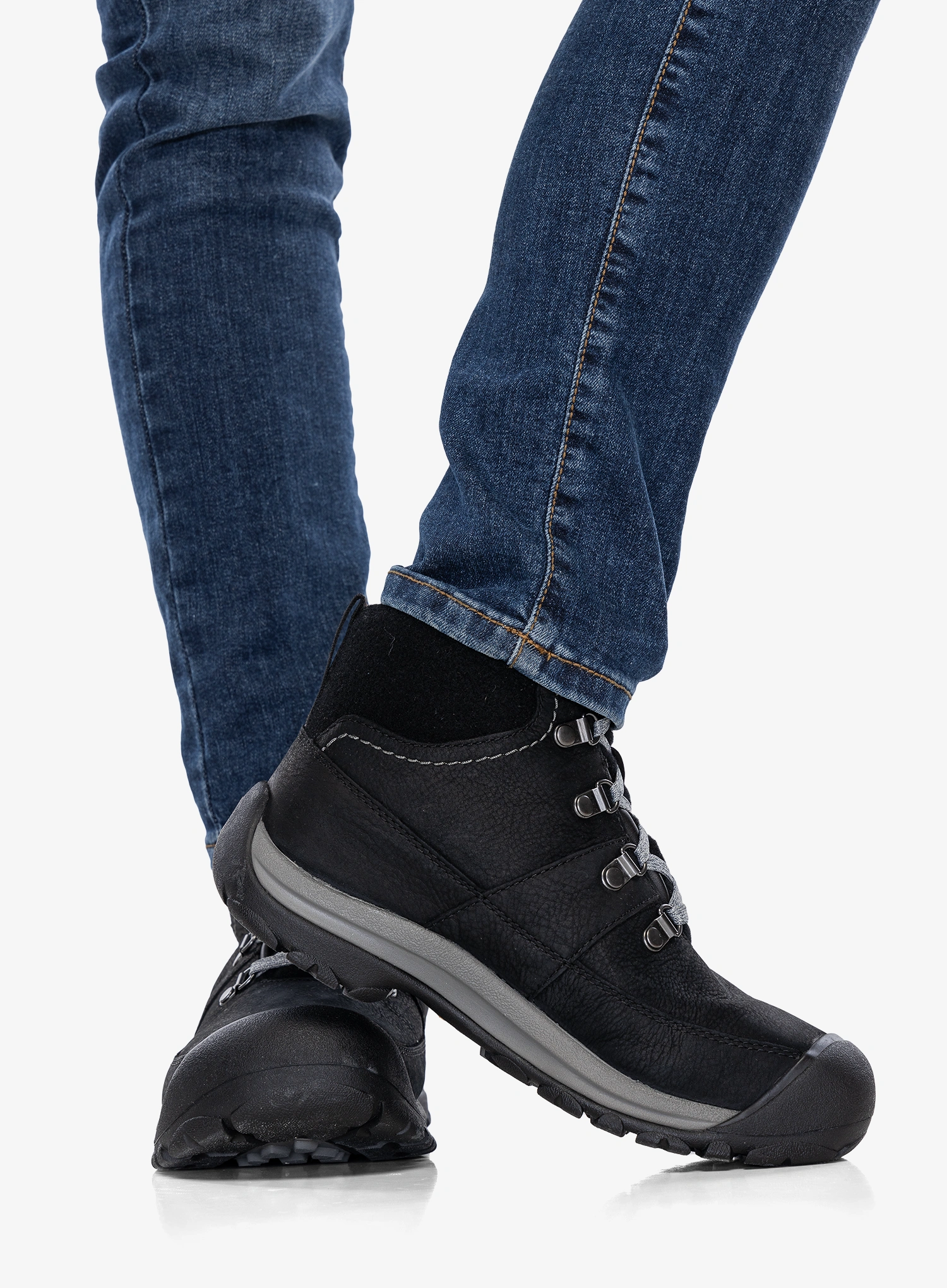 Черевики туристичні жіночі Keen Kaci III Winter Mid WP - black/steel grey