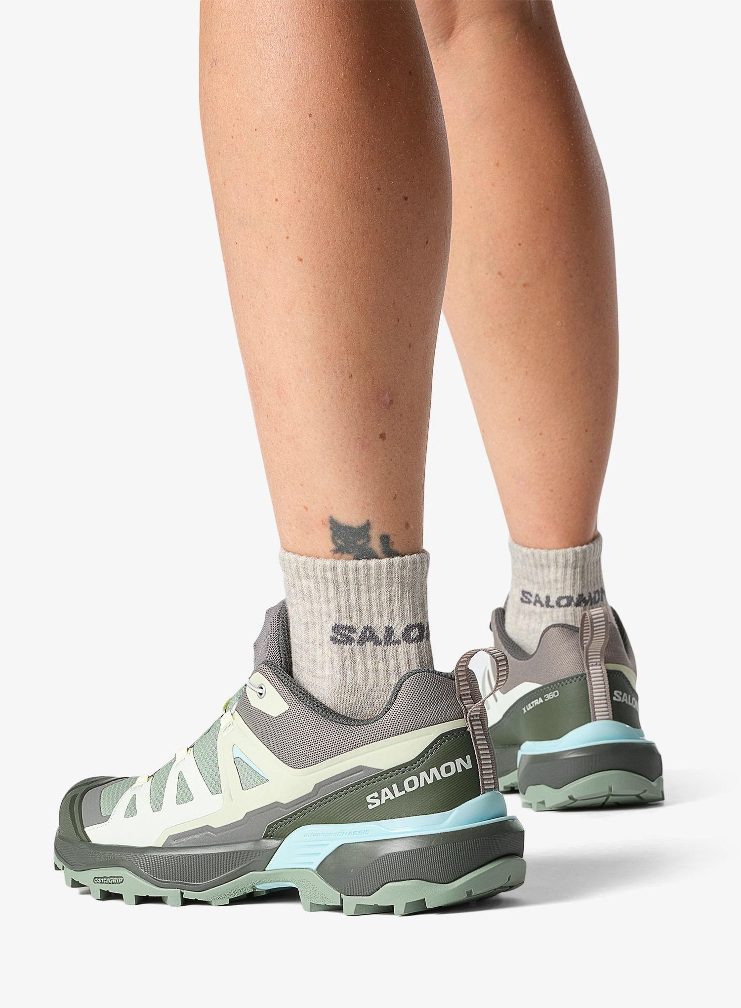 Черевики туристичні жіночі Salomon X Ultra 360 - green/urban/aqua