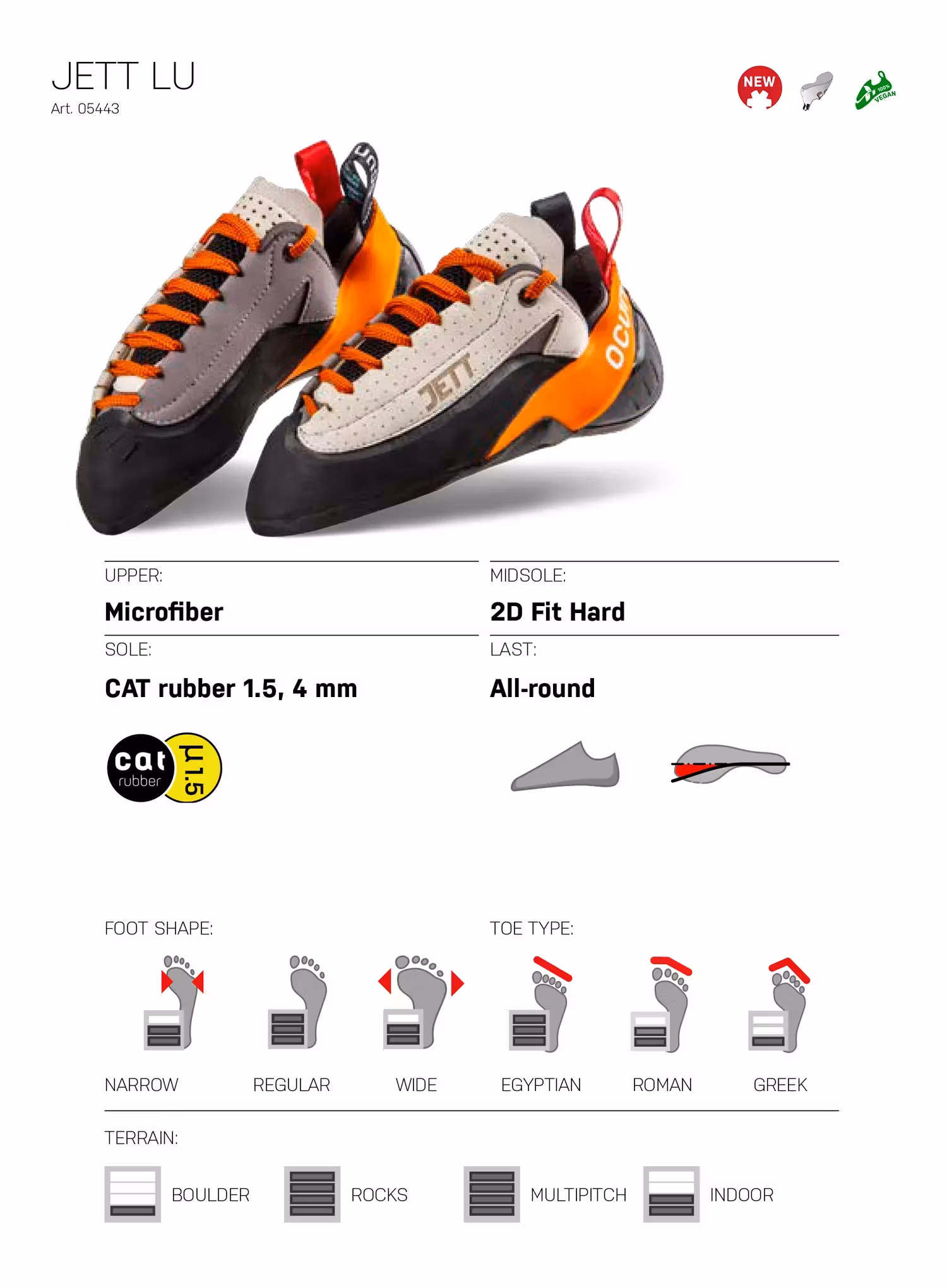 Скельники Ocun Jett LU - grey/orange