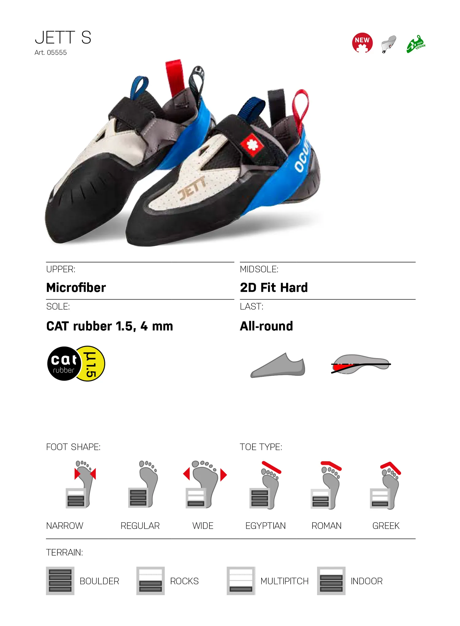 Скельники Ocun Jett S - grey/blue