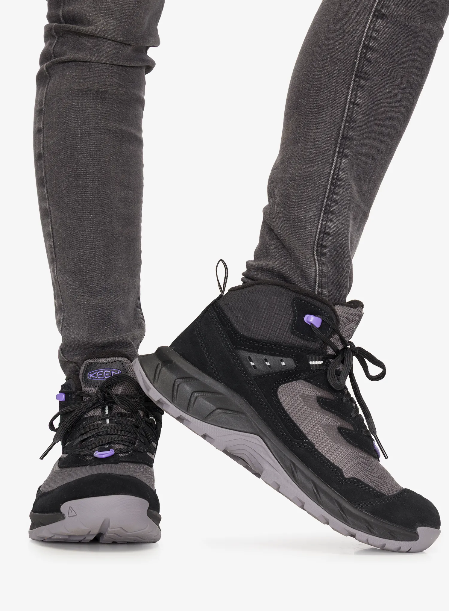 Черевики зимові жіночі Keen Hightrail Mid Polar - black/aster purple