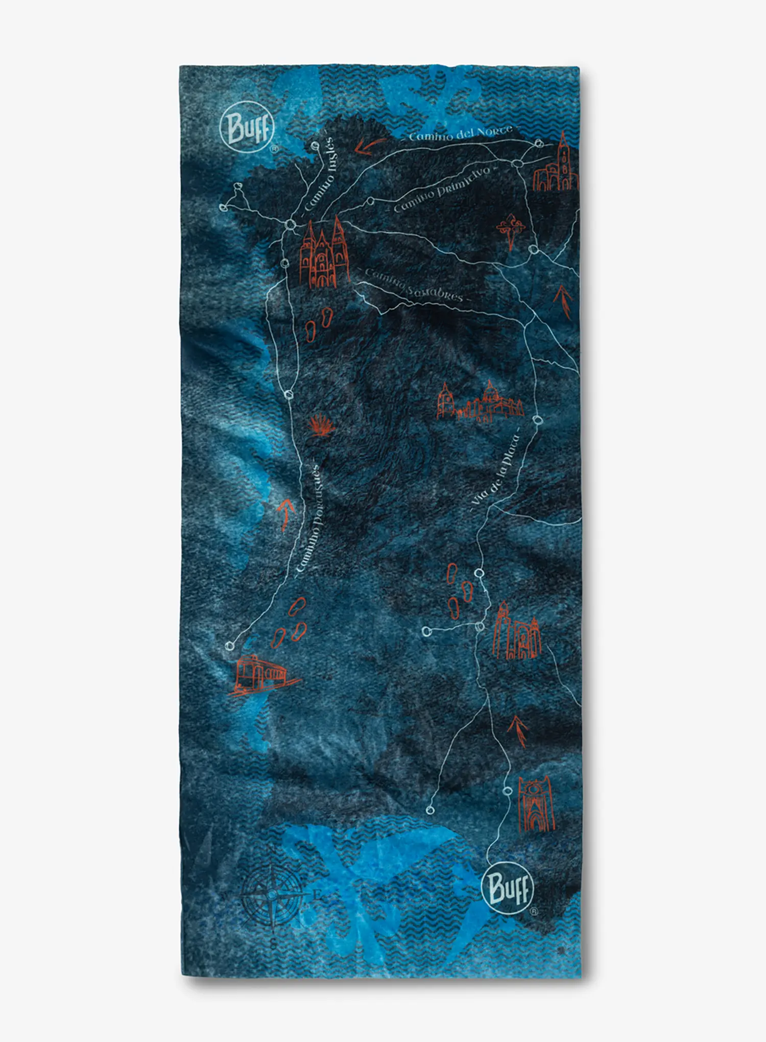 Пов'язка Buff CoolNet UV+ Camino de Santiago - peninsula denim