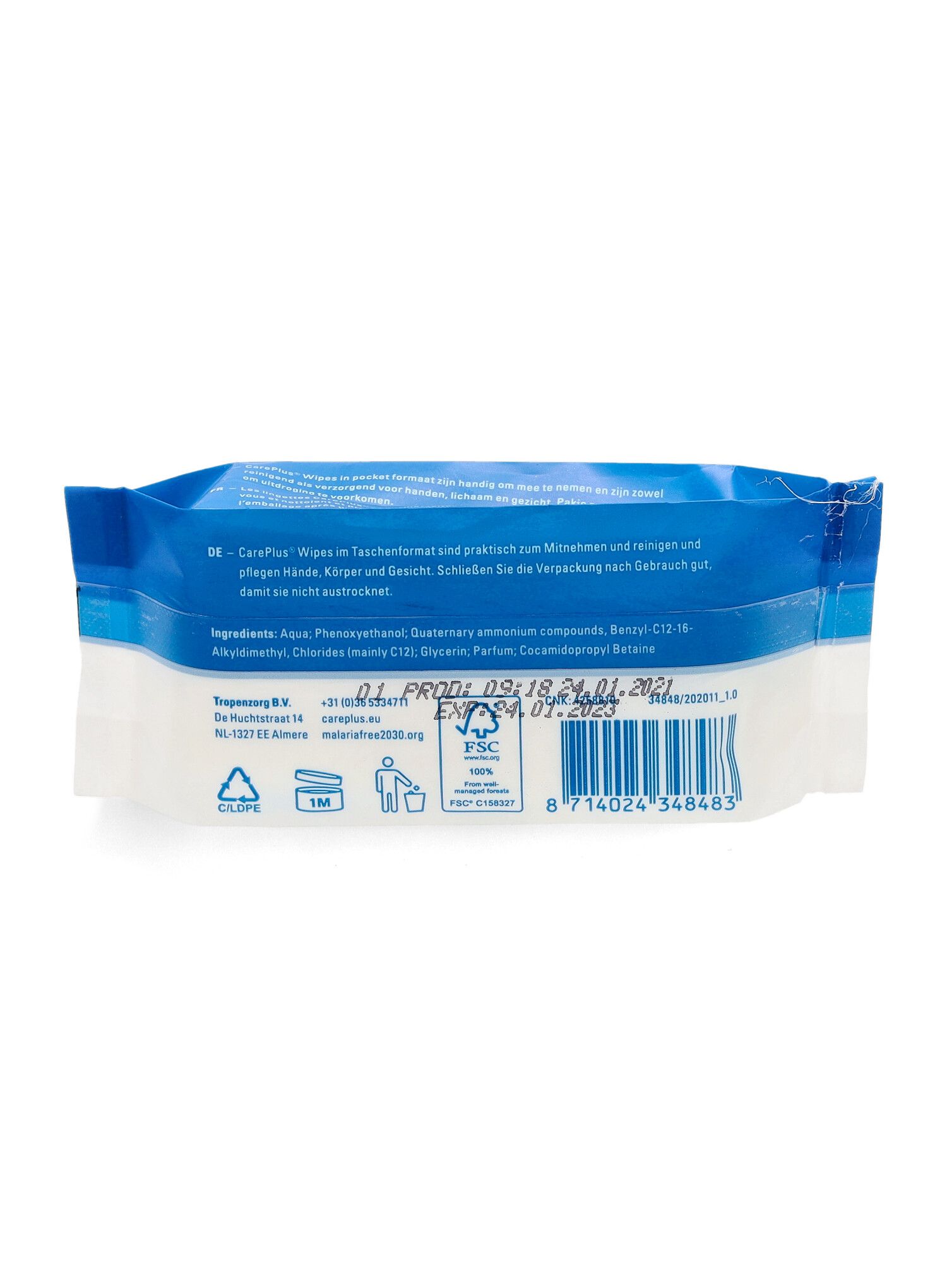 Серветки Care Plus Hygiene Travel Wipes