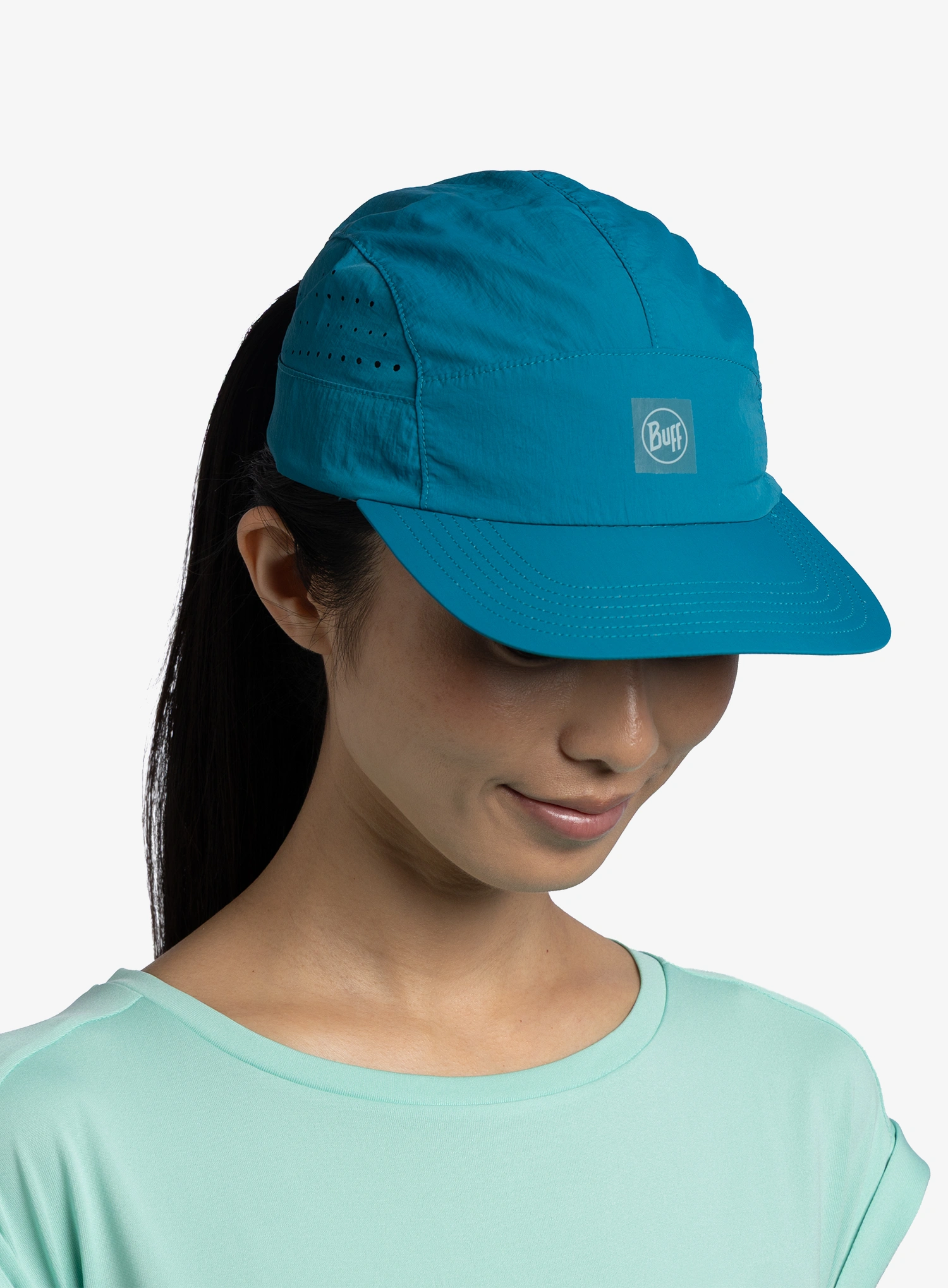 Шапка для бігу Buff Speed Cap - solid teal 