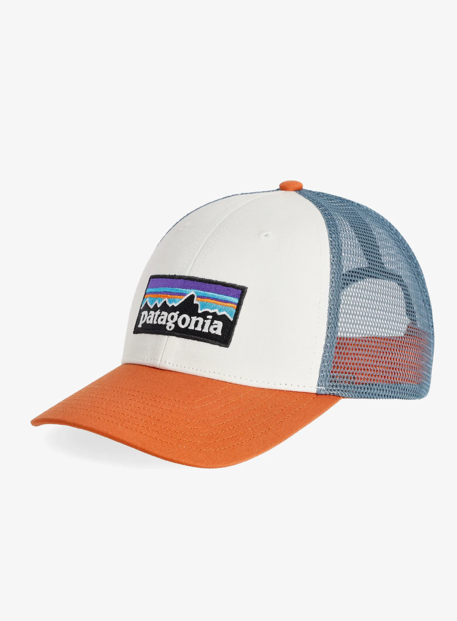 Кепка Patagonia P-6 Logo LoPro Trucker Hat - white/redtail rust