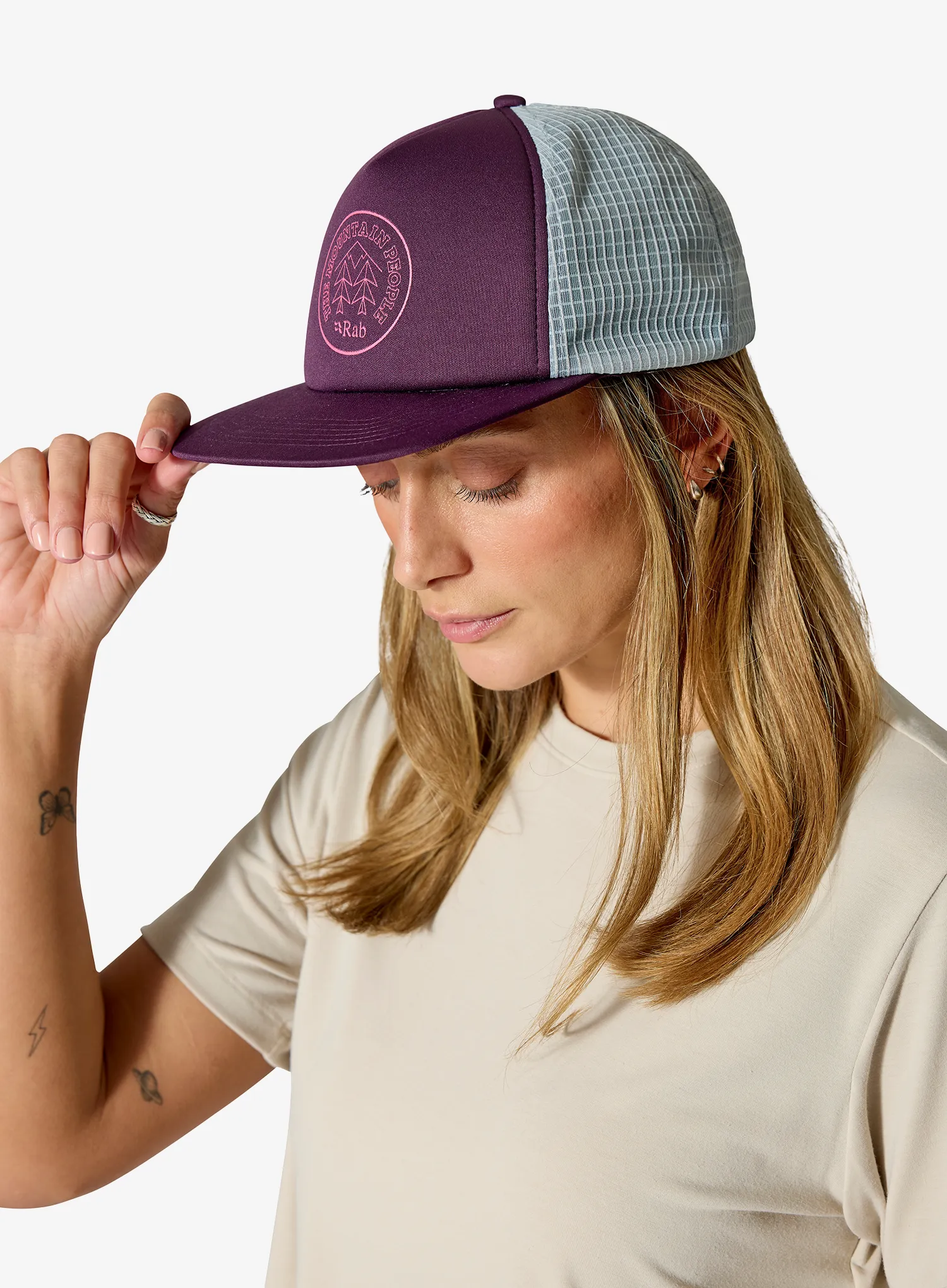 Кепка Rab Cirque Print Cap - mulberry/pewter