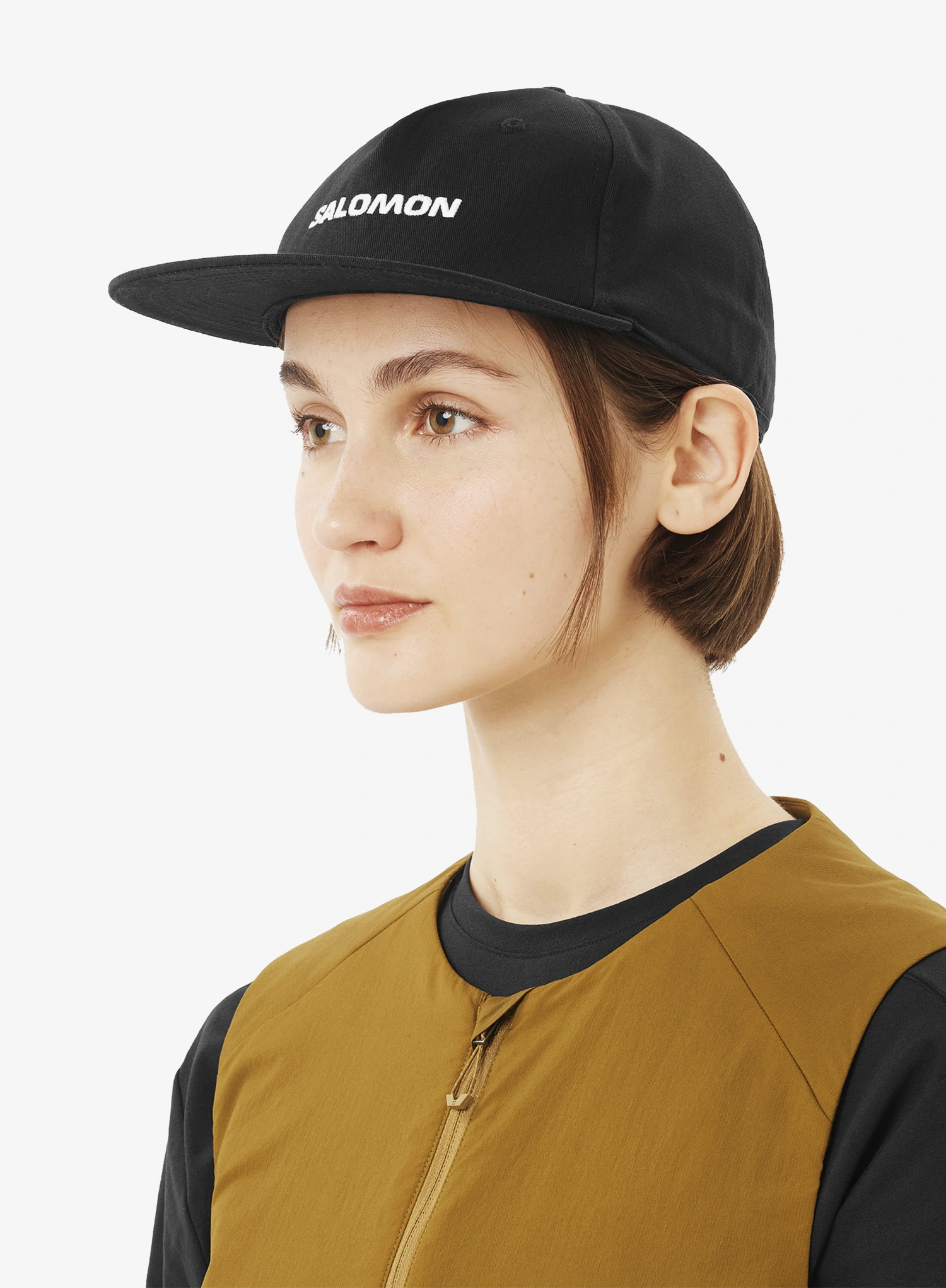Кепка Salomon Logo Flat Cap - deep black