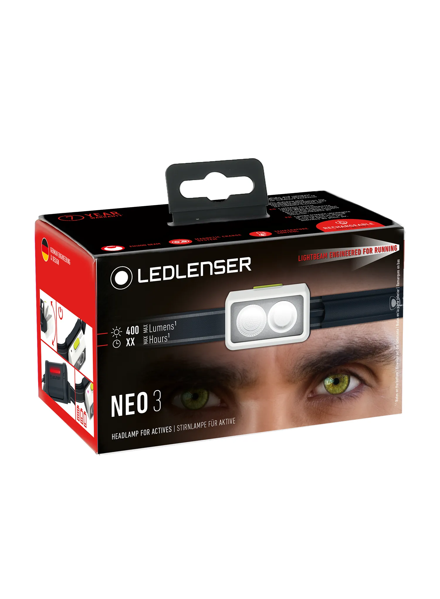 Ліхтар налобний для бігу Ledlenser NEO3 - white (400 lm)