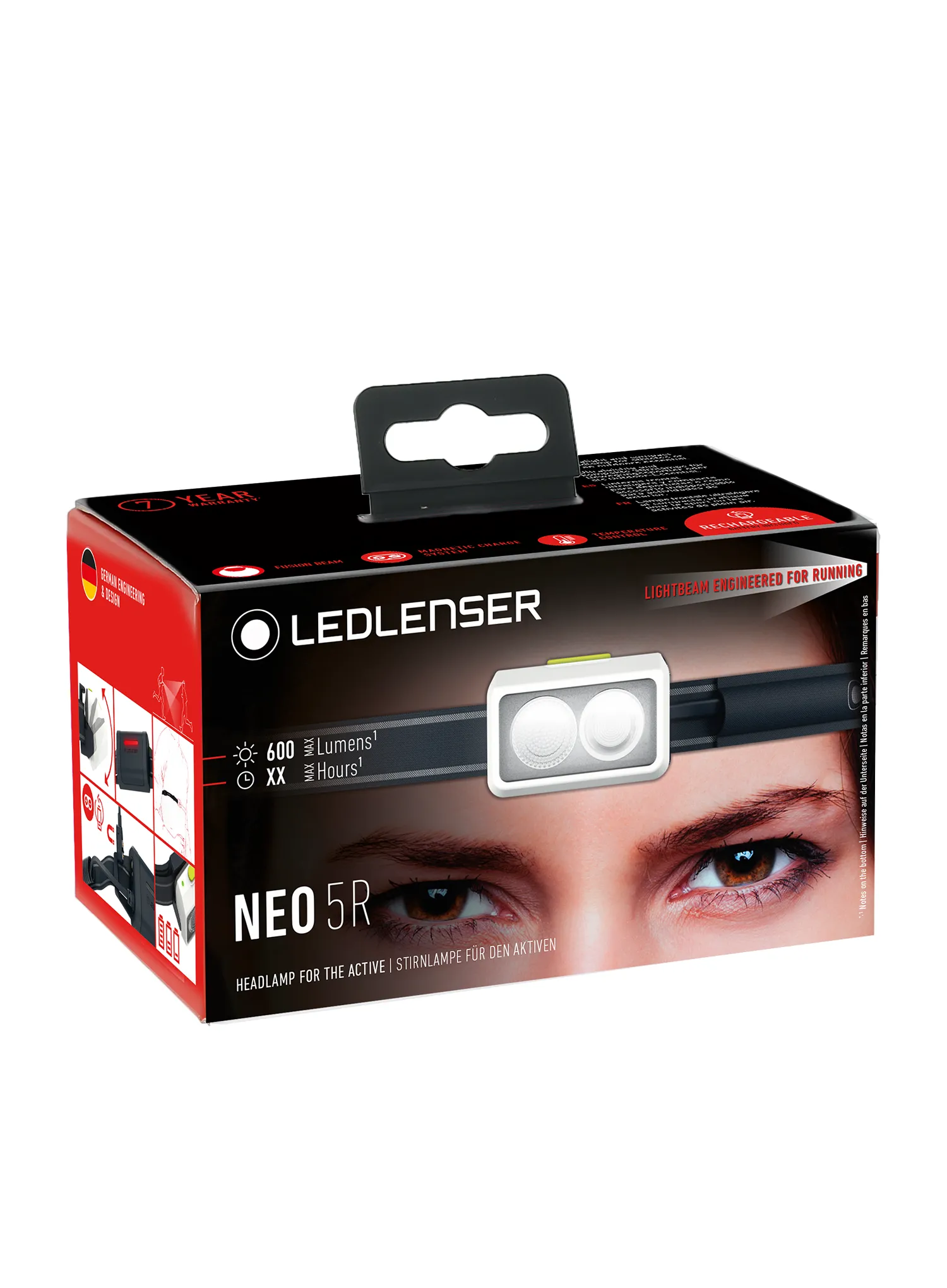 Ліхтар налобний для бігу Ledlenser NEO5R - white (600 lm)