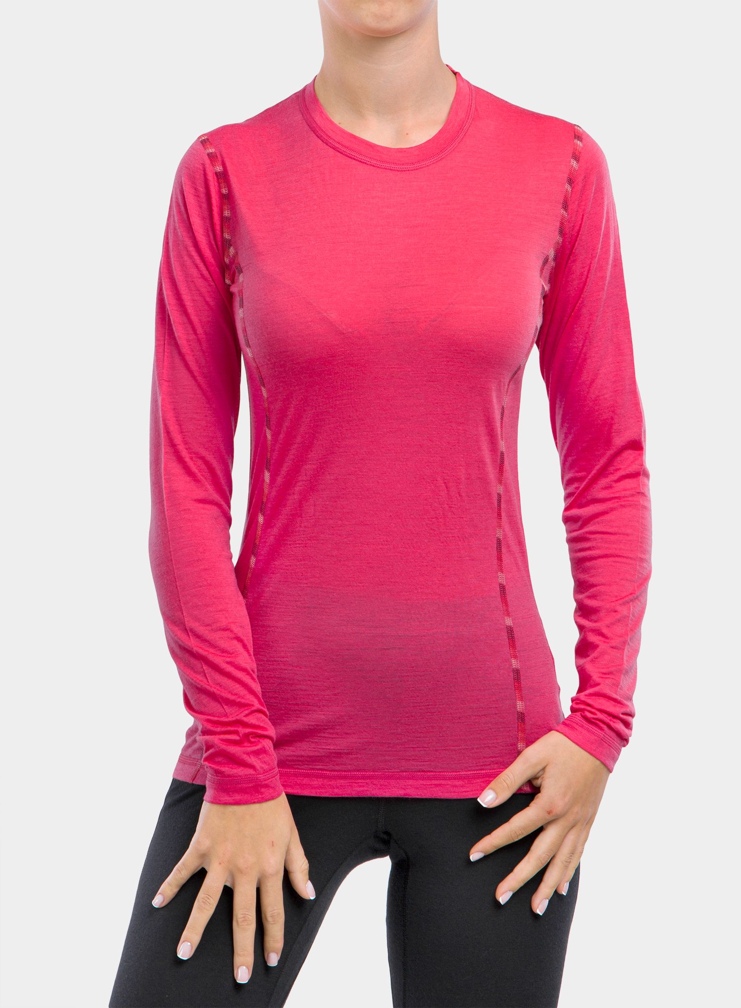 Термокофта жіноча Sensor Merino Air Tee L/S - magenta