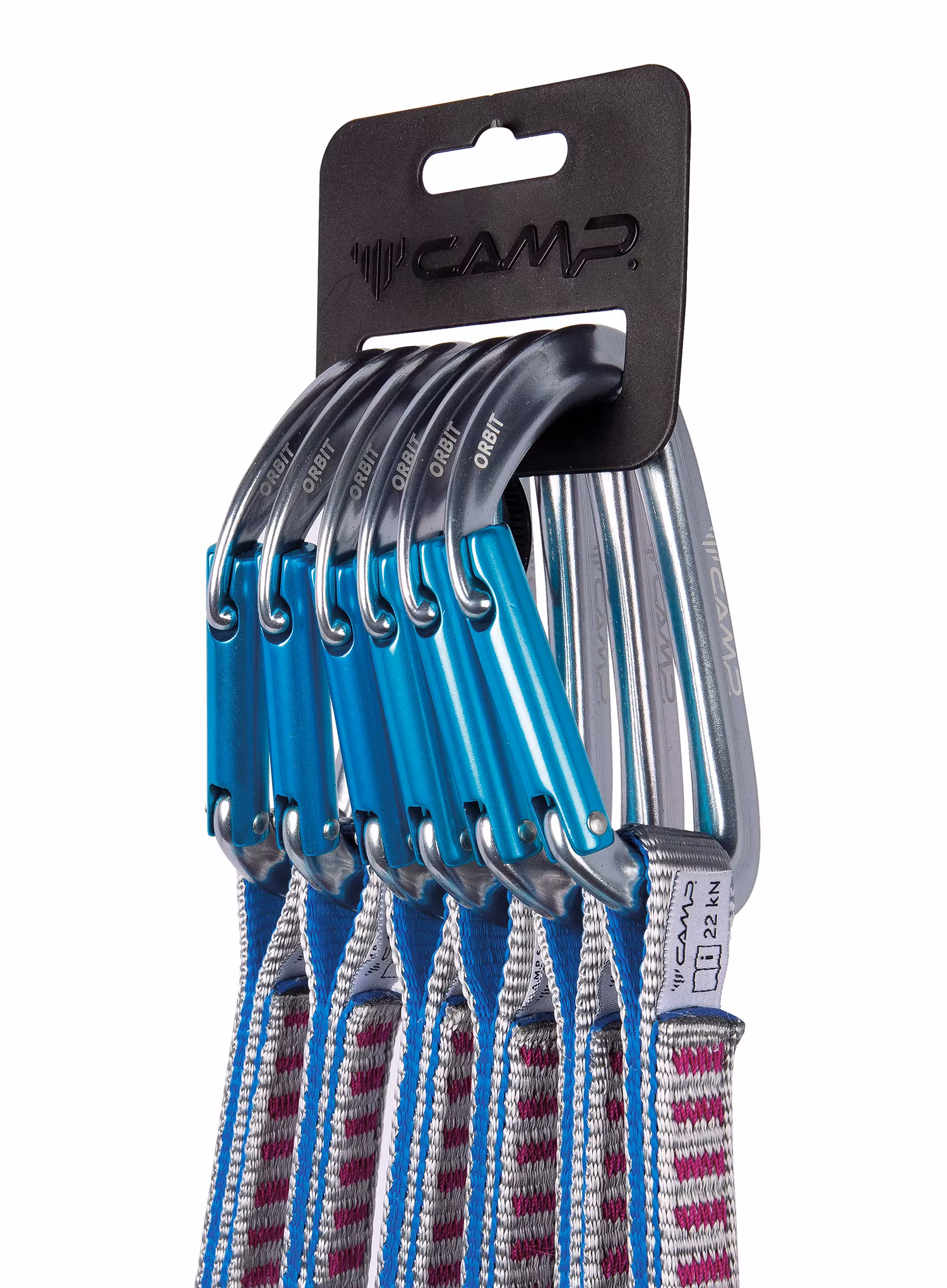 відтяжки Camp Orbit Express KS 12 cm 6-Pack - grey/blue/fuchsia