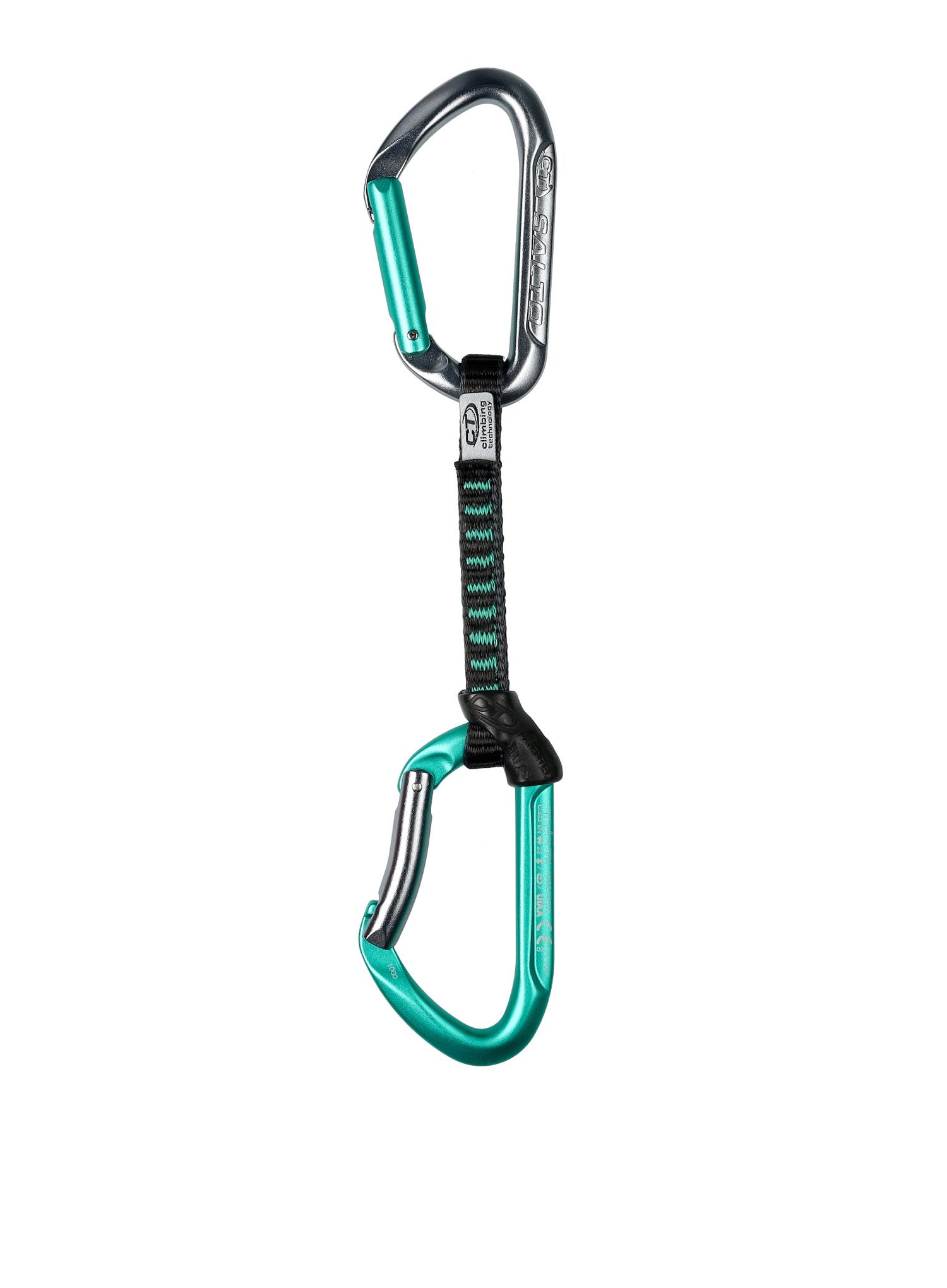 відтяжки Climbing Technology/SKYLOTEC Salto Set UL 12 cm 6-Pack - titanium/acquamarine