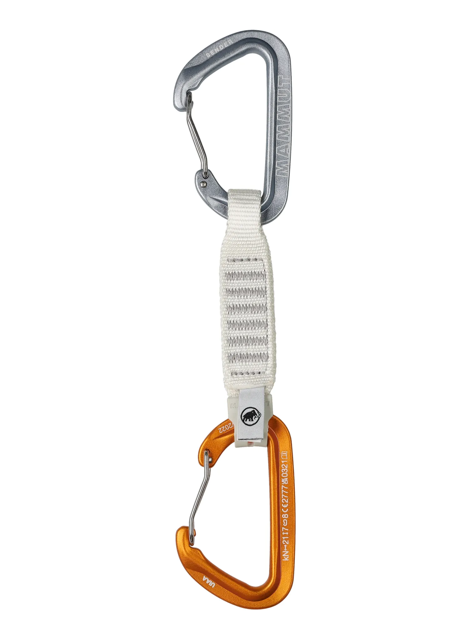 відтяжки Mammut Sender Wire 12 cm 6-Pack Quickdraws  - light grey/gold