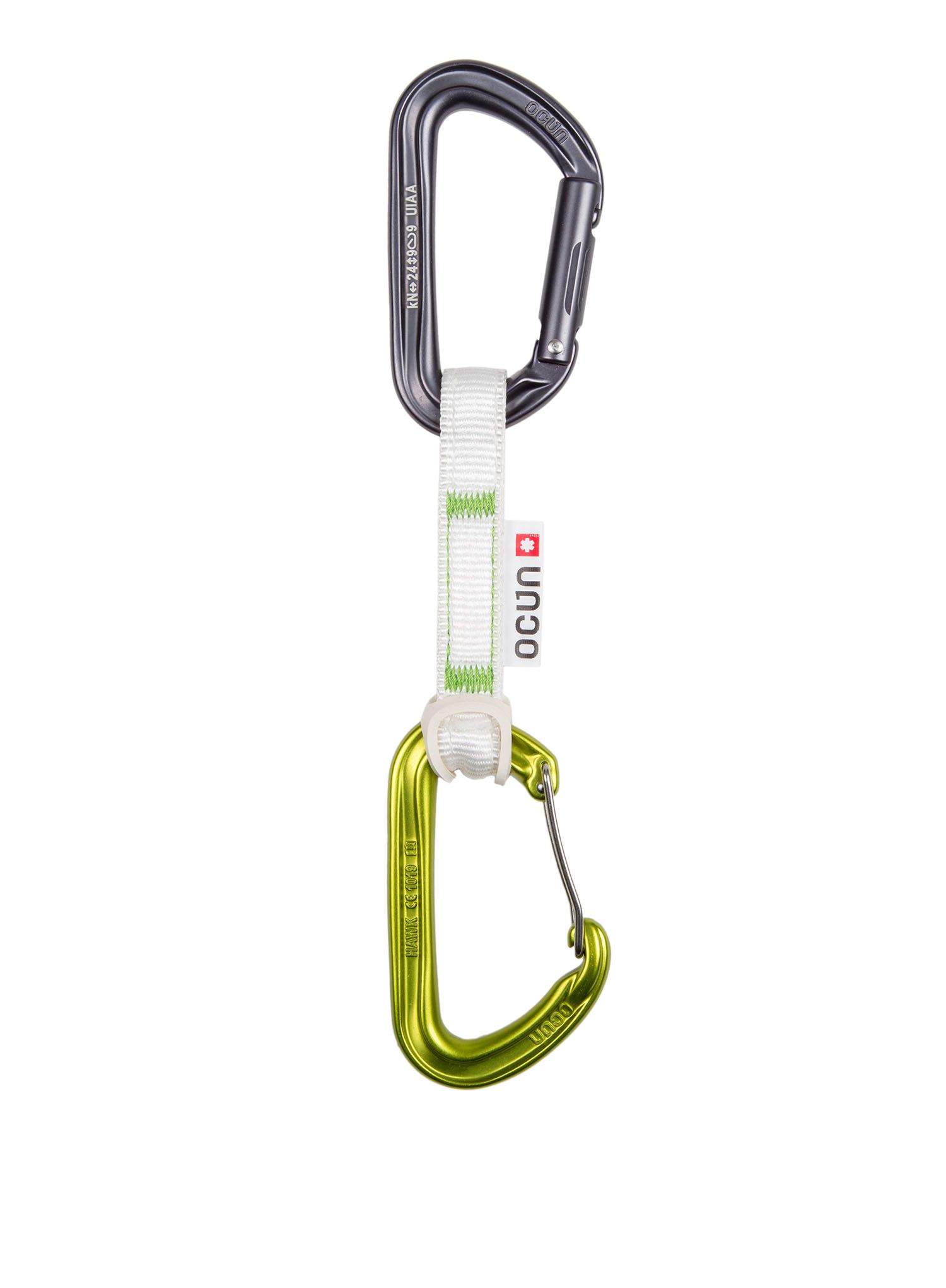відтяжки Ocun Hawk QD Combi Bio-Dyn-Ring 15 mm 10 cm 6-pack - green