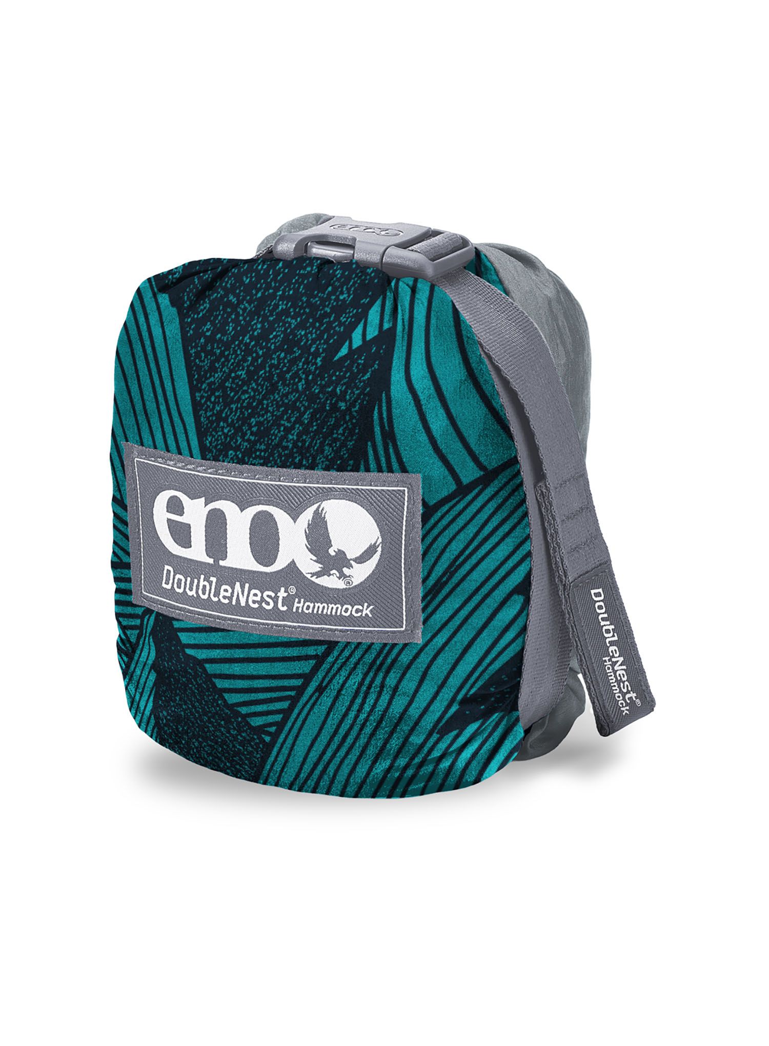 Гамак туристичний двомісний ENO DoubleNest Print Hammock - mountains to sea/grey