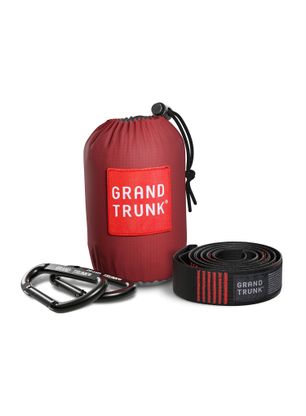 Гамак туристичний Grand Trunk Double Deluxe Parachute Nylon with Straps - crimson/charcoal