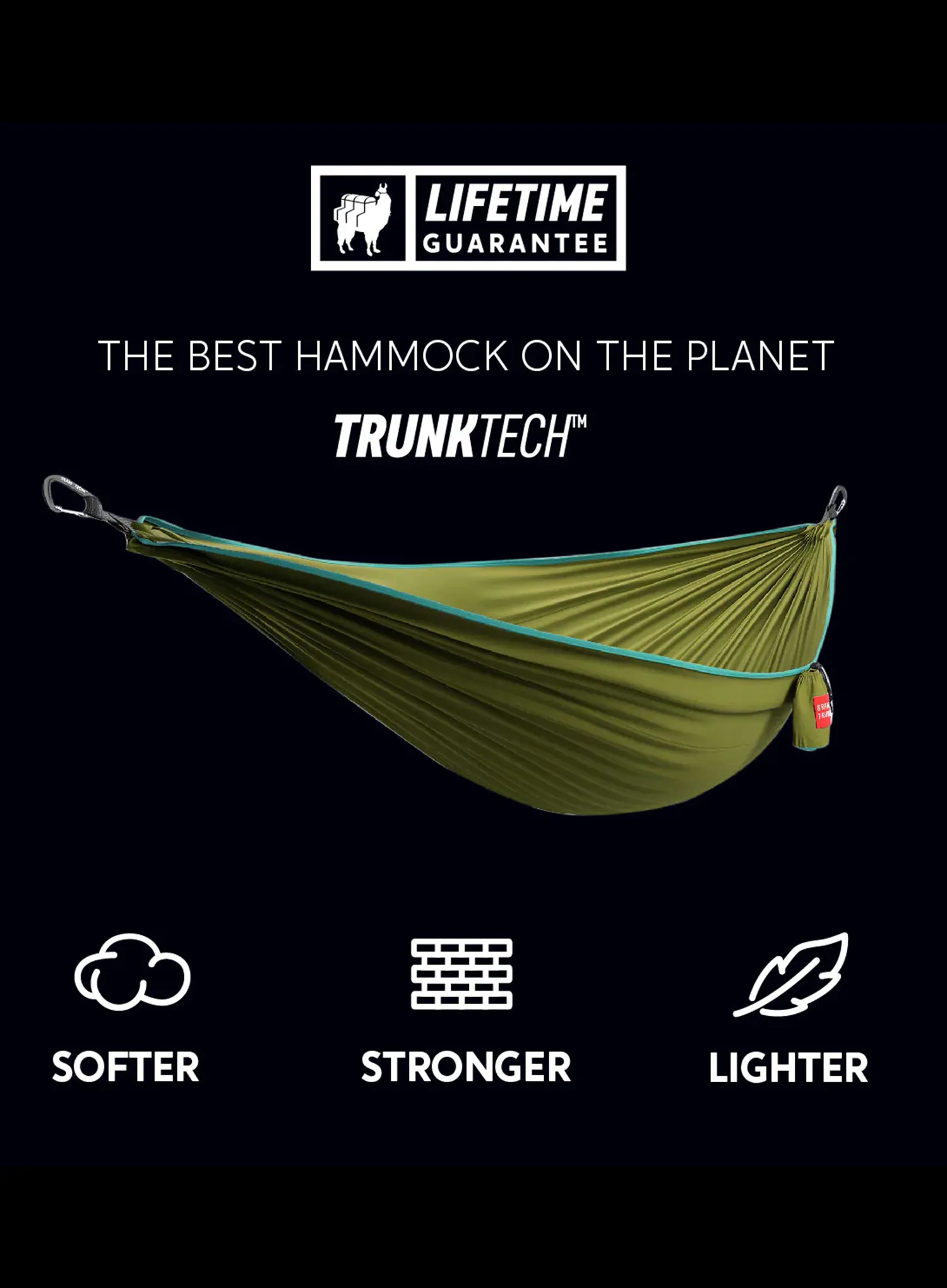 Гамак туристичний Grand Trunk TrunkTech Double - green/aqua