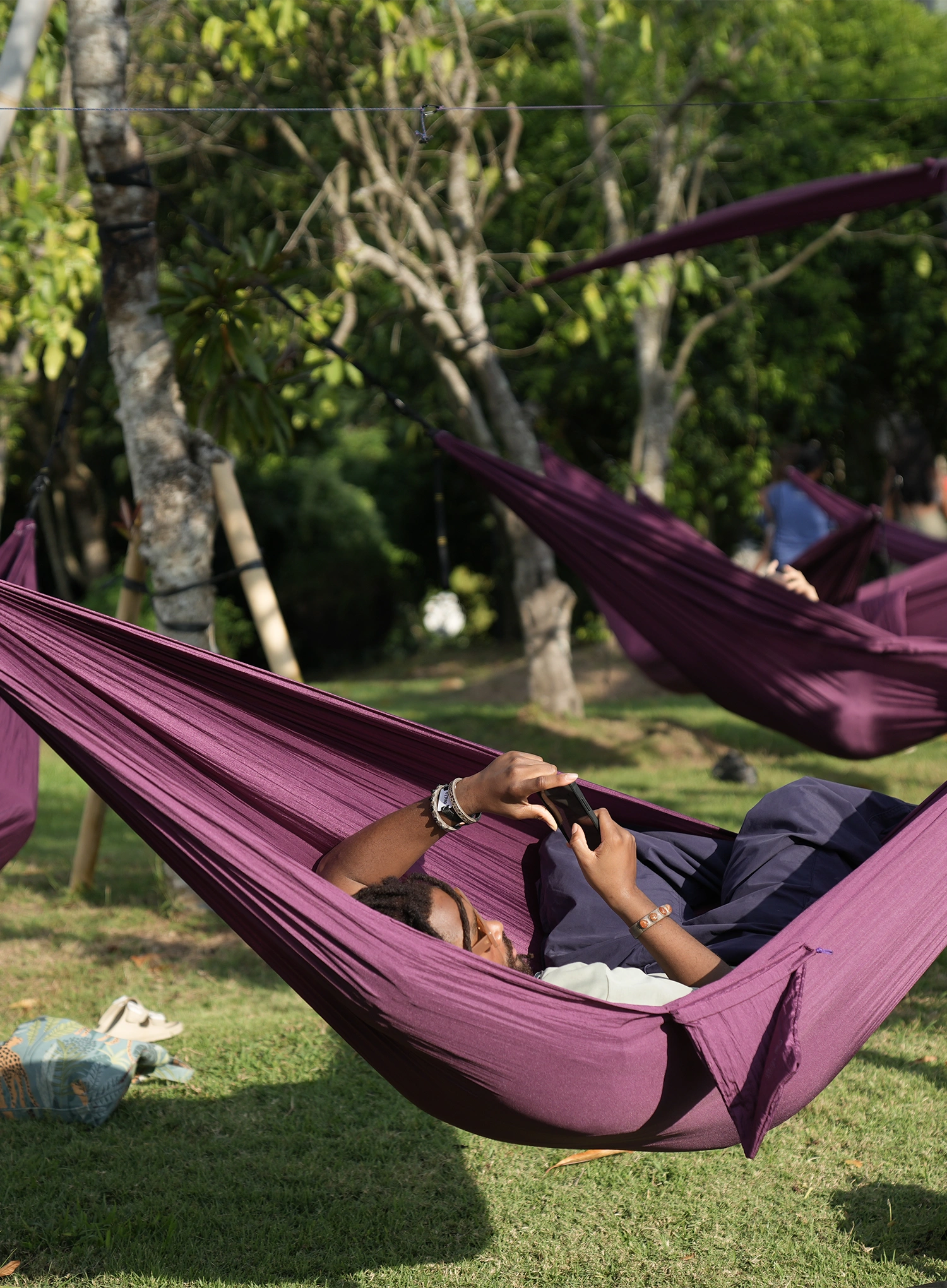 Гамак туристичний Ticket To The Moon Compact Hammock - plum