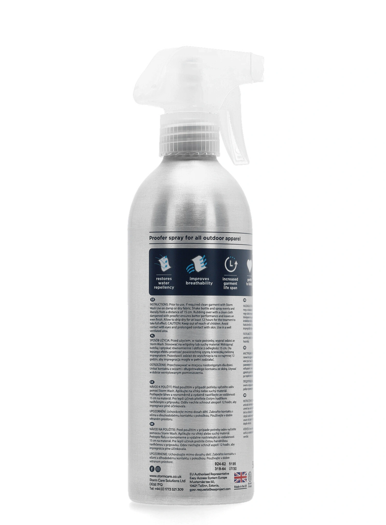 Просочення Storm Apparel and Down Proofer Spray On Heat Cure 500 ml