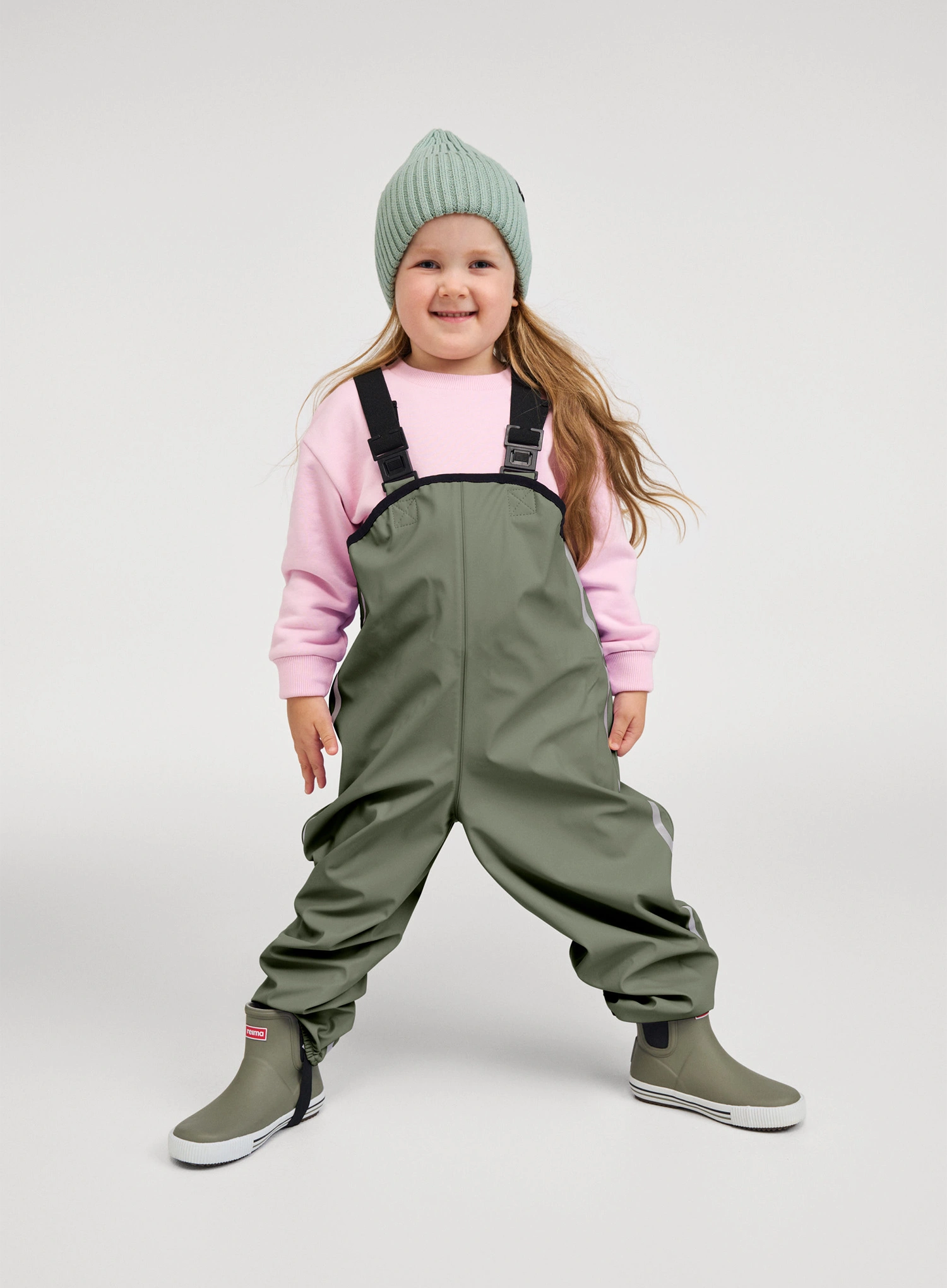 Чоботи гумові дитячі Reima Ankles - greyish green